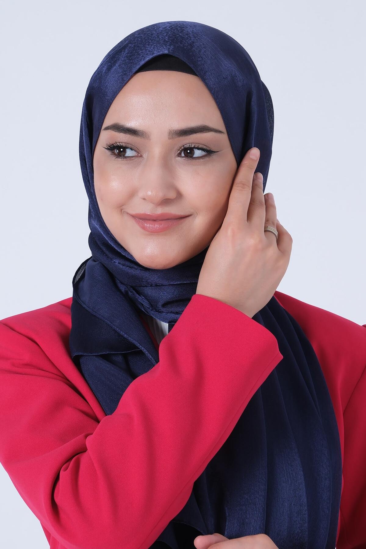 Harem Scarf Janjan Şal Açık Lacivert