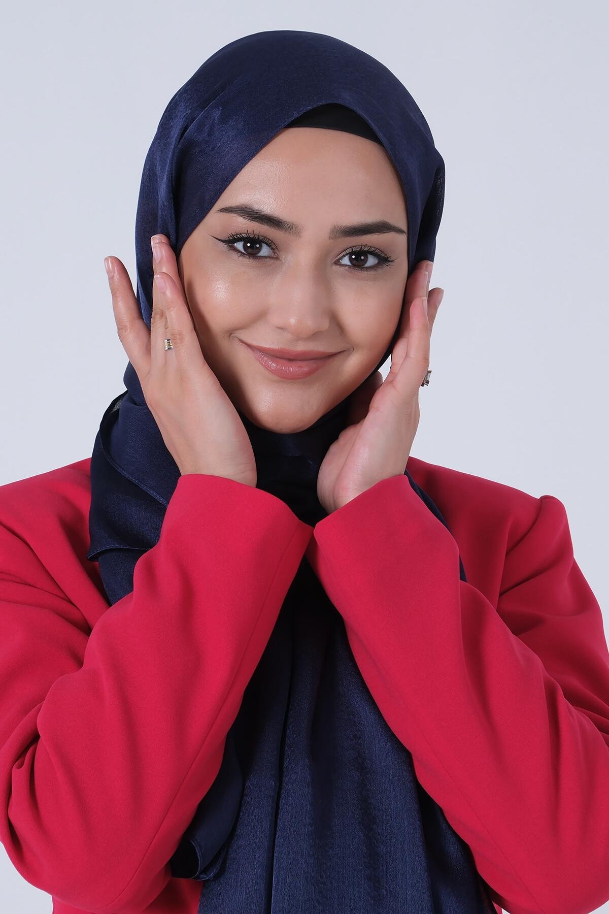 Harem Scarf Janjan Şal Açık Lacivert