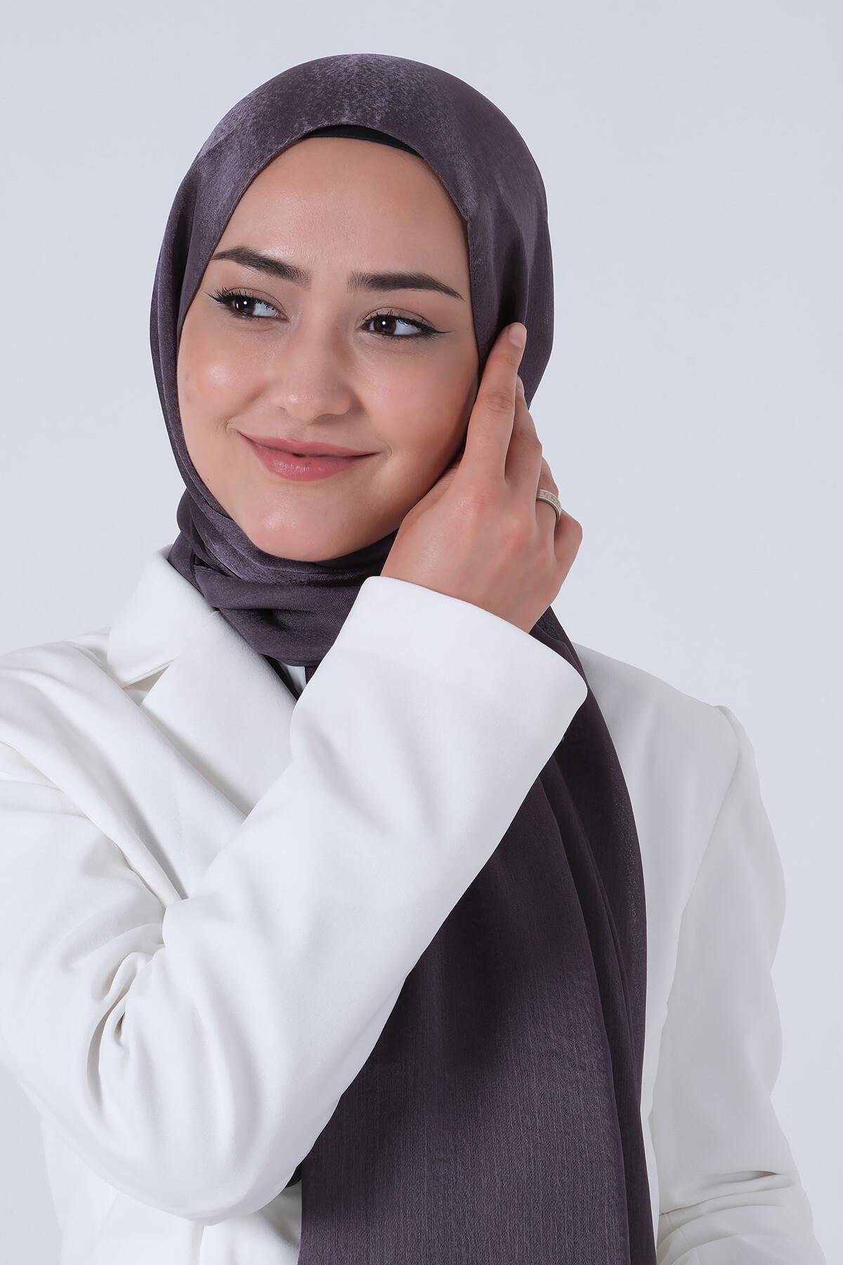 Harem Scarf Janjan Şal Koyu Füme