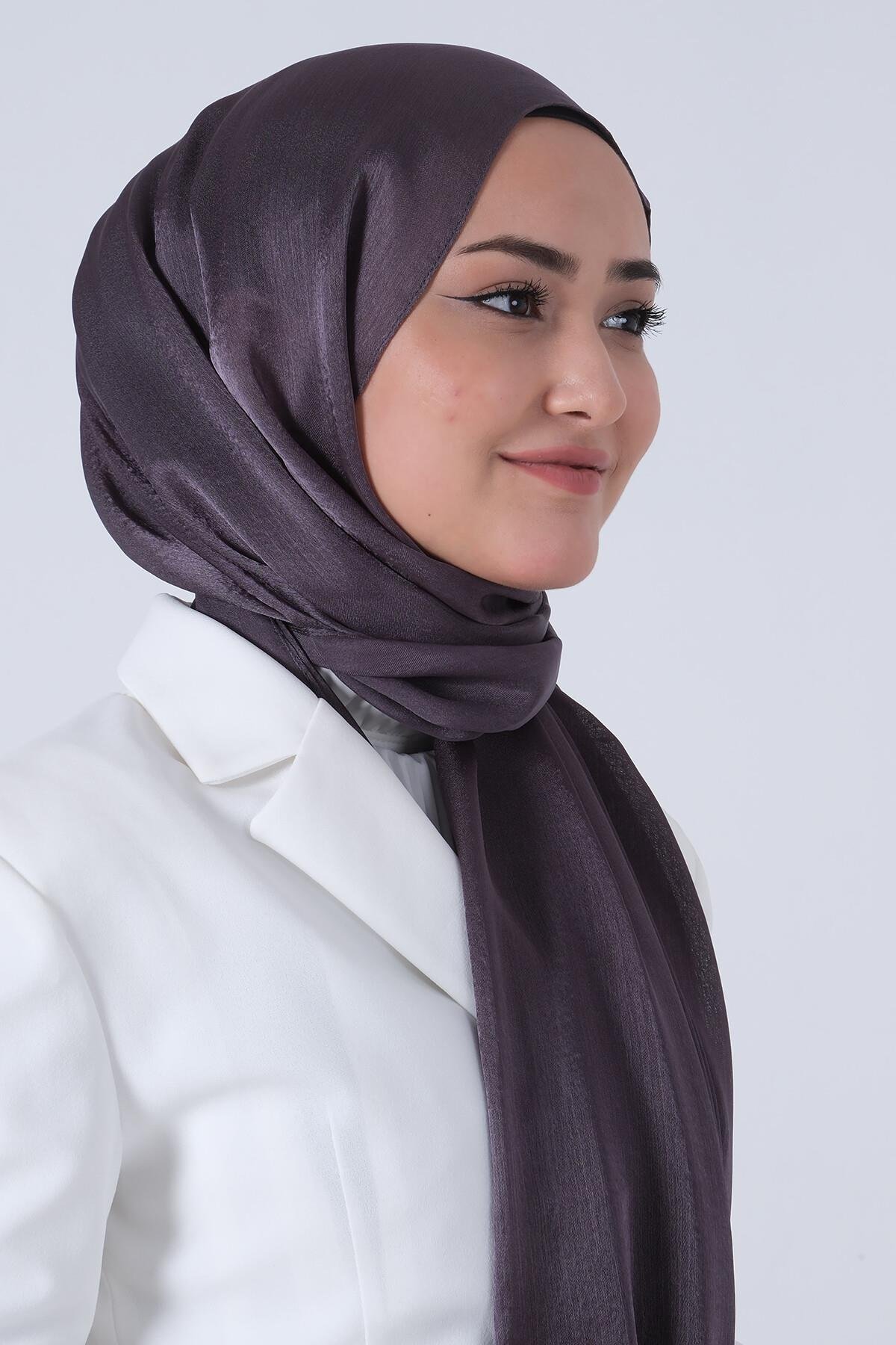 Harem Scarf Janjan Şal Koyu Füme