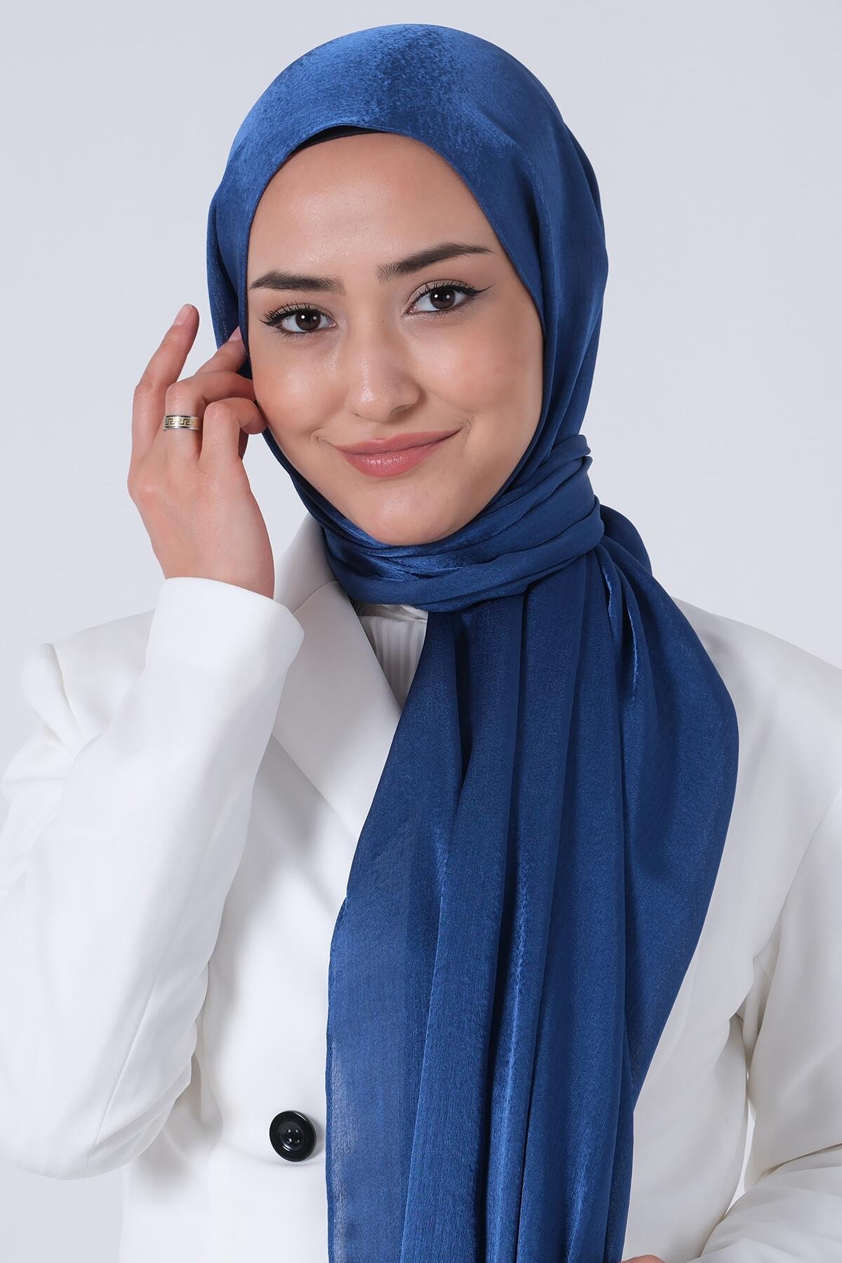 Harem Scarf Janjan Şal Koyu İndigo