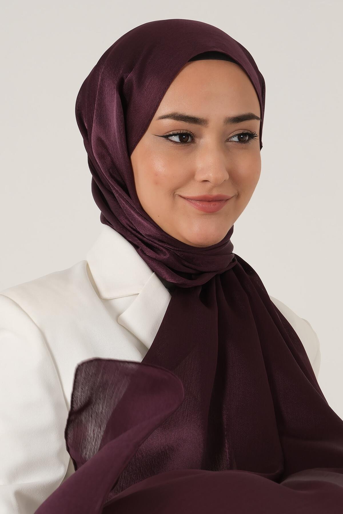 Harem Scarf Janjan Şal Koyu Mürdüm