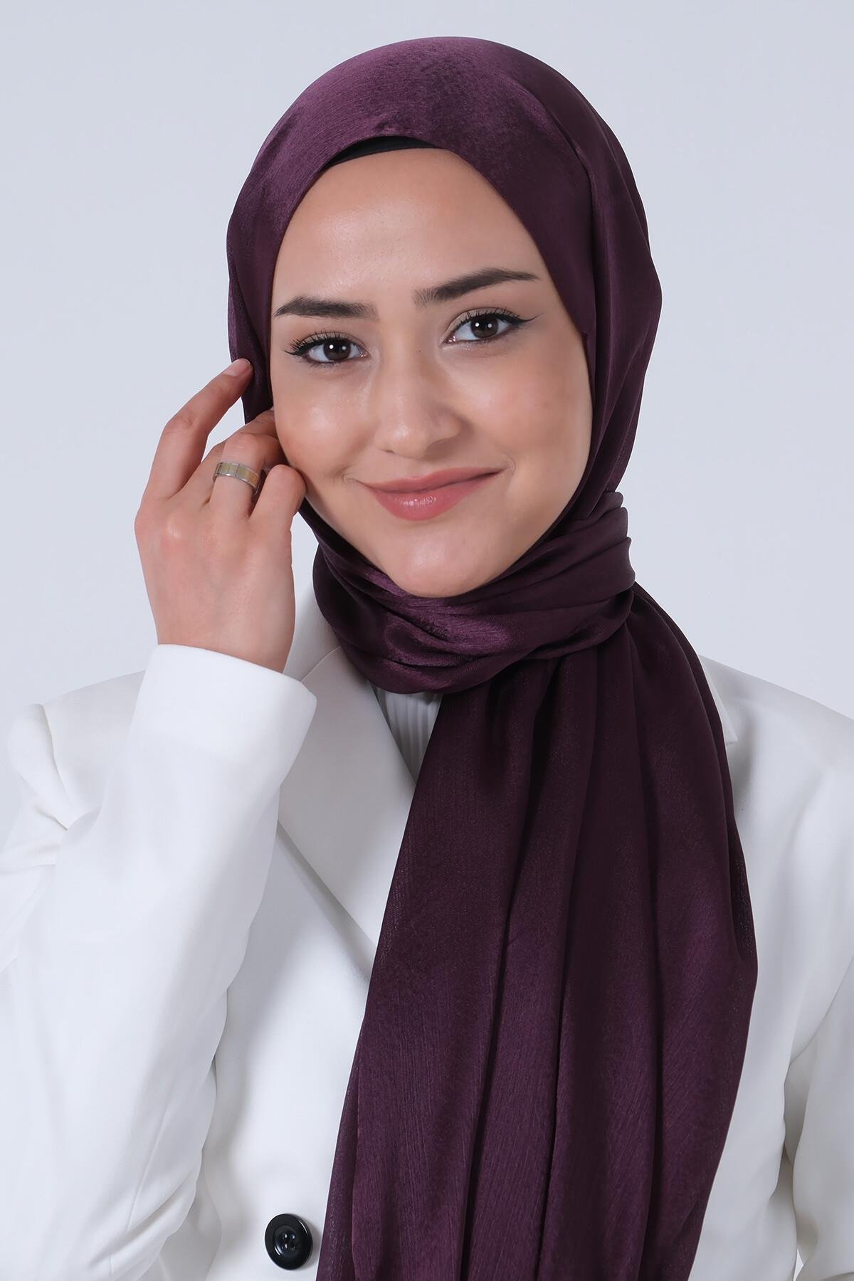 Harem Scarf Janjan Şal Koyu Mürdüm