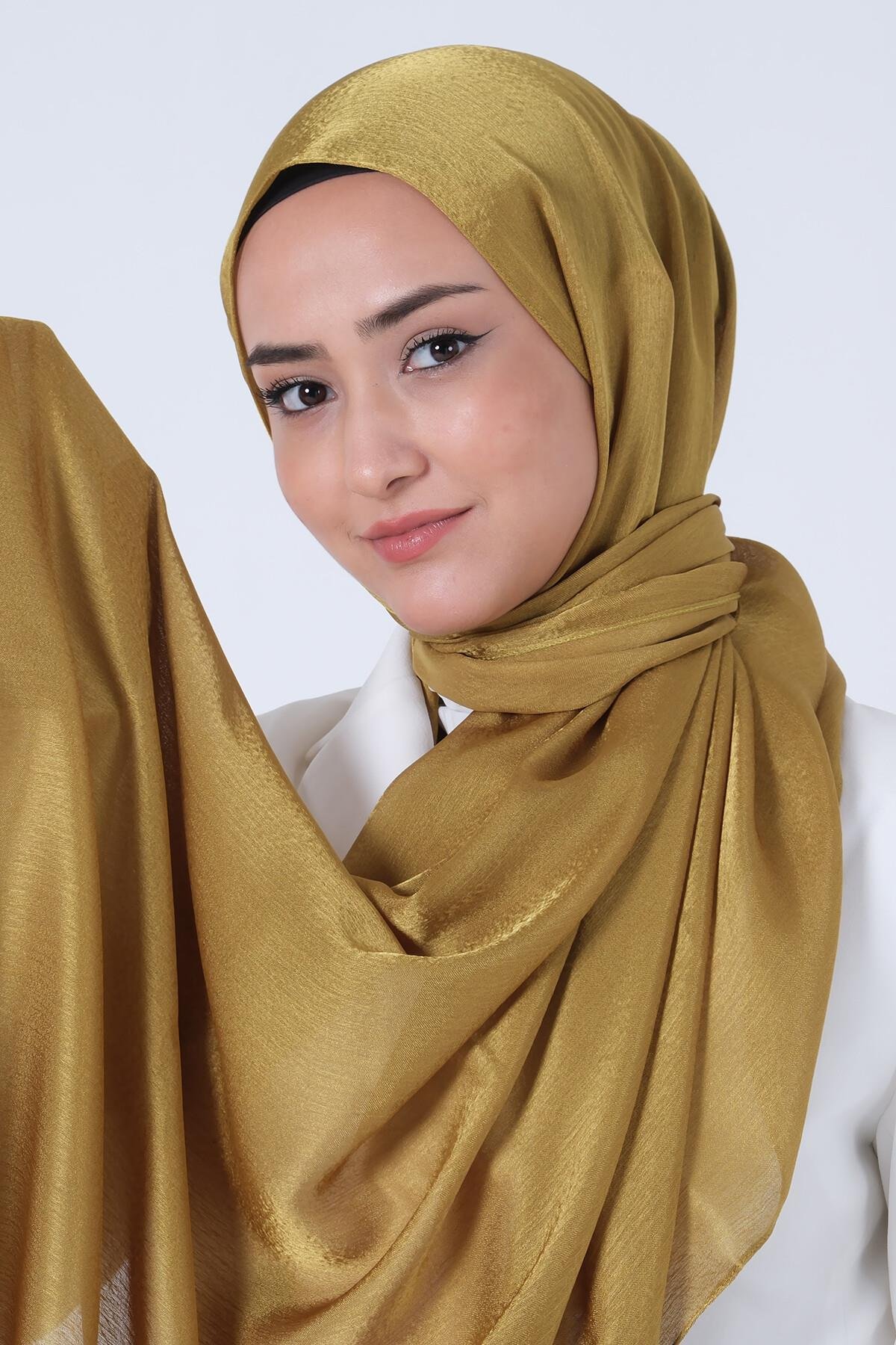 Harem Scarf Janjan Şal Yağ Yeşili
