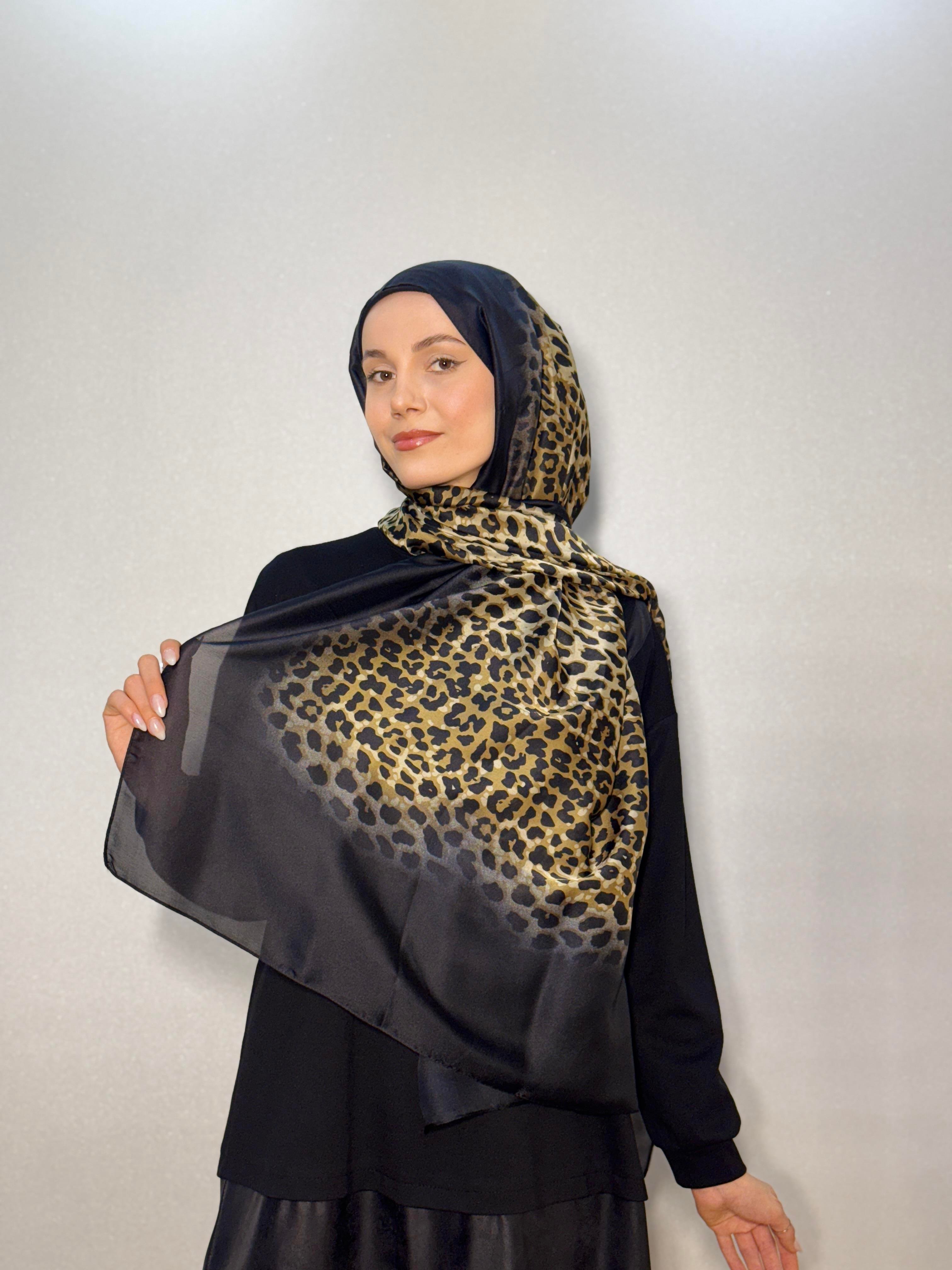LEOPAR DESEN İTHAL VUAL İPEK ŞAL