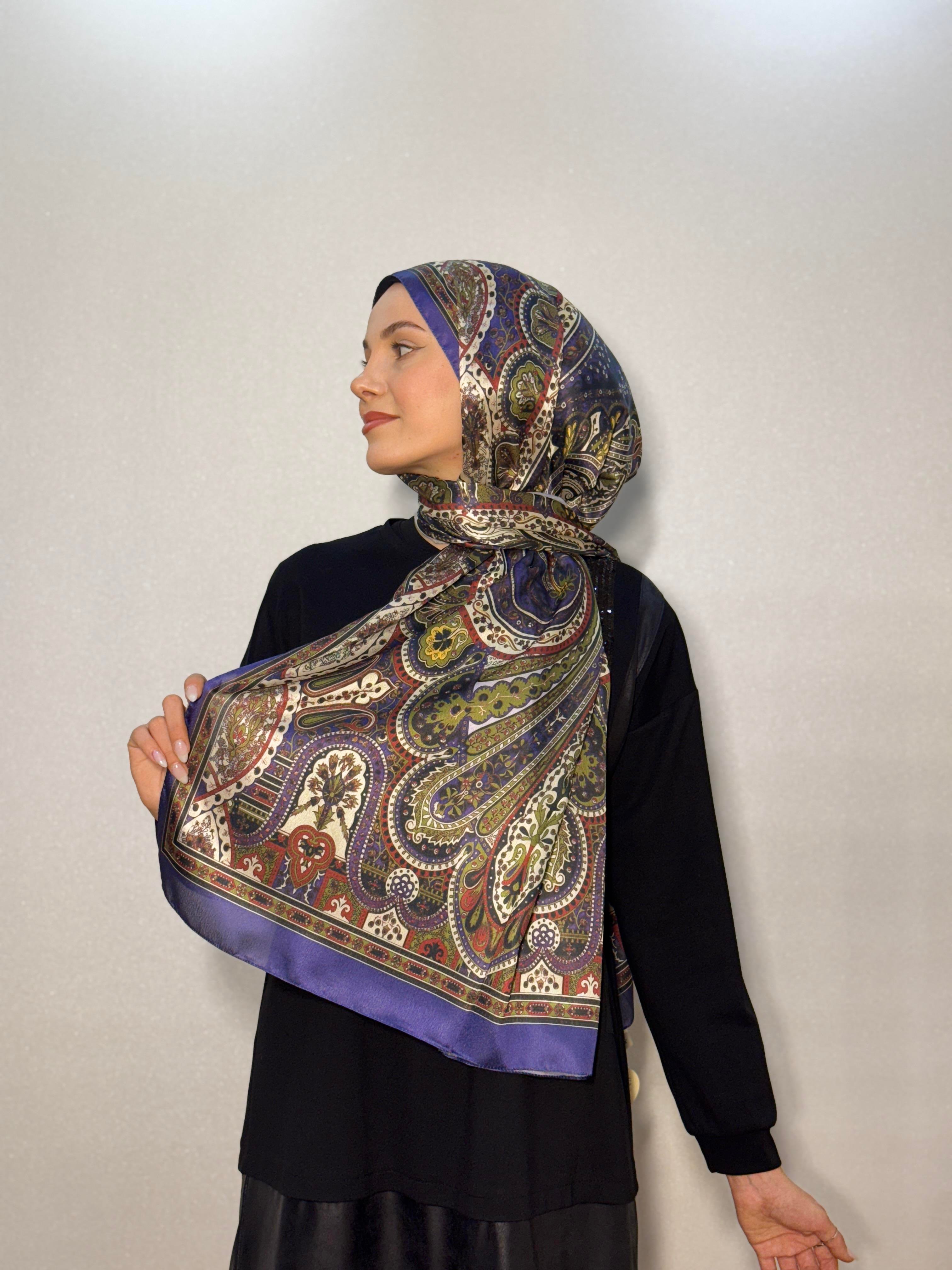 LOTUS ETRO DESEN VUAL İPEK ŞAL