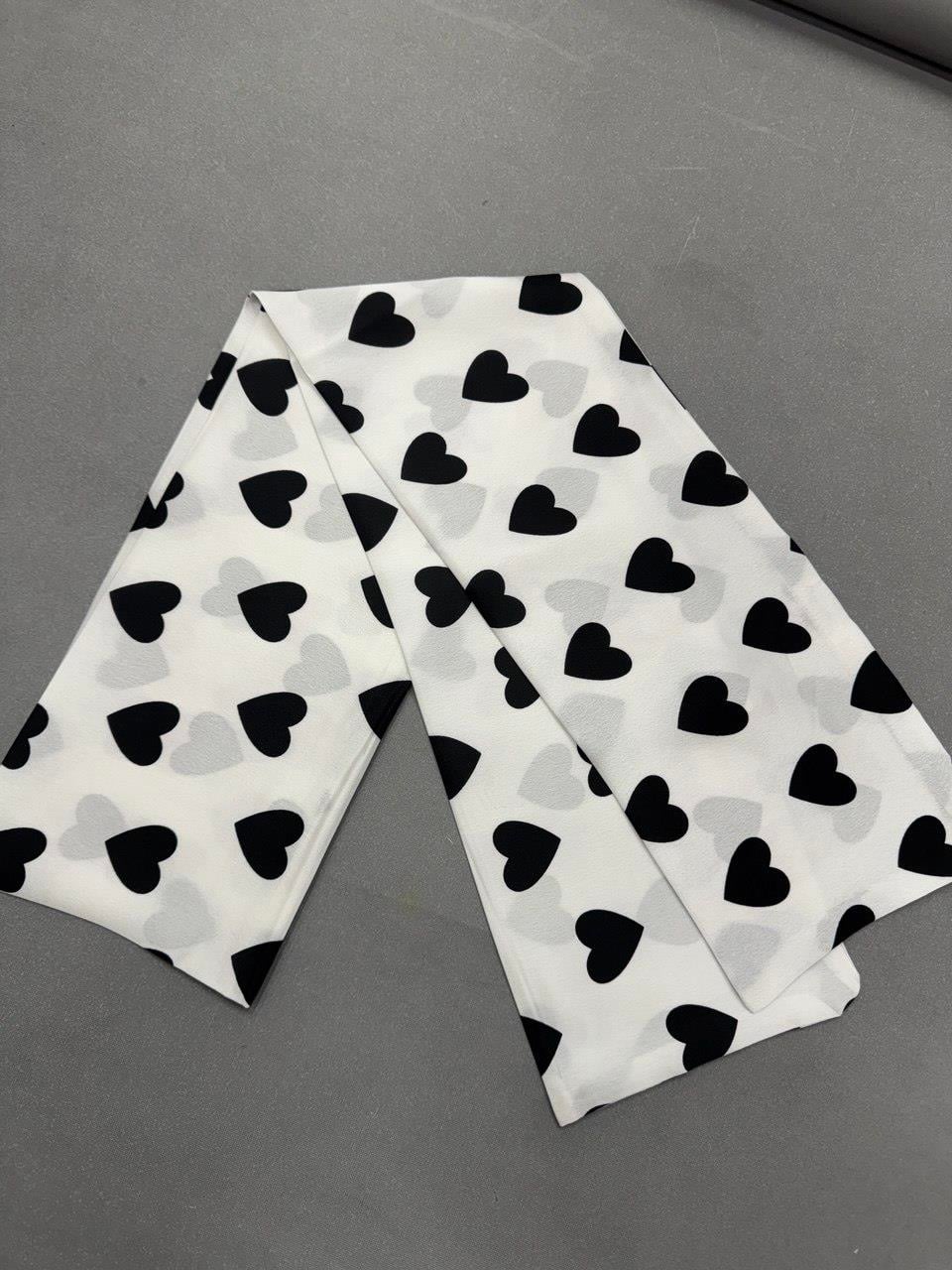 Bant Bandana Kalp Desenli
