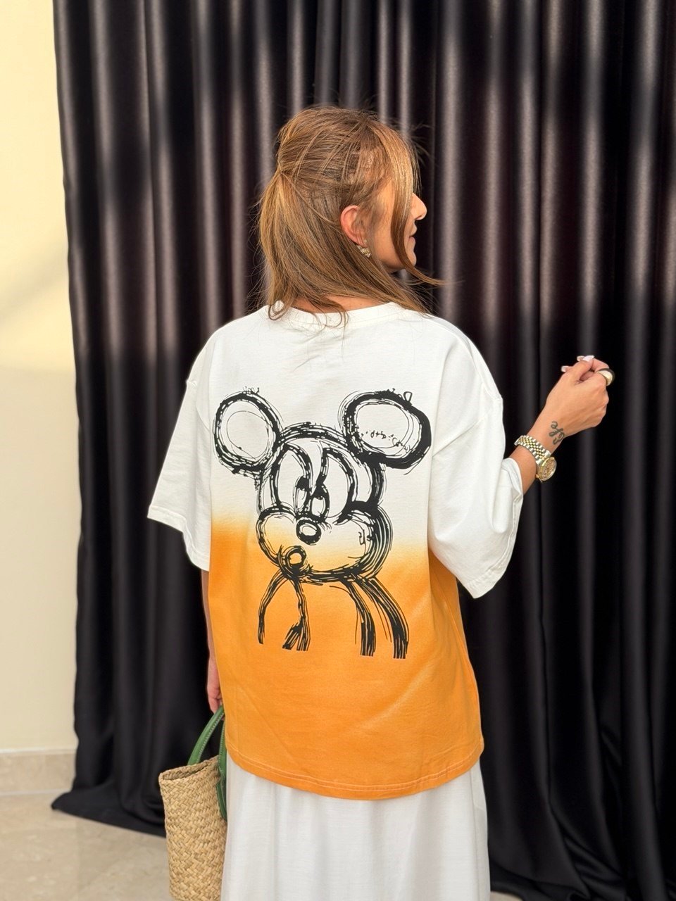Batik Desen Micky Tshirt Orange