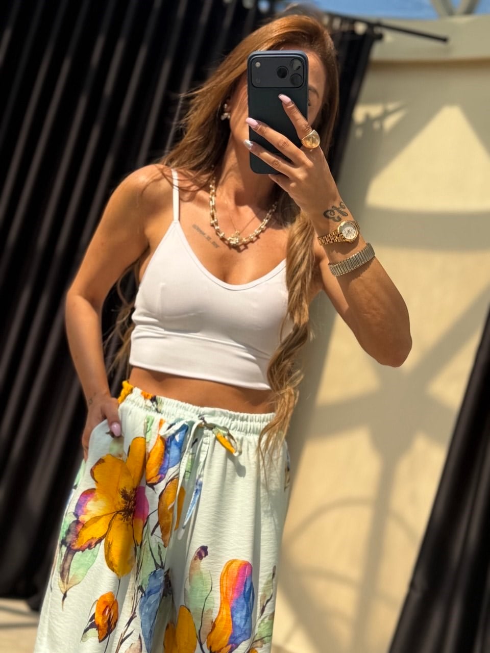 İnce Askılı Crop Beyaz