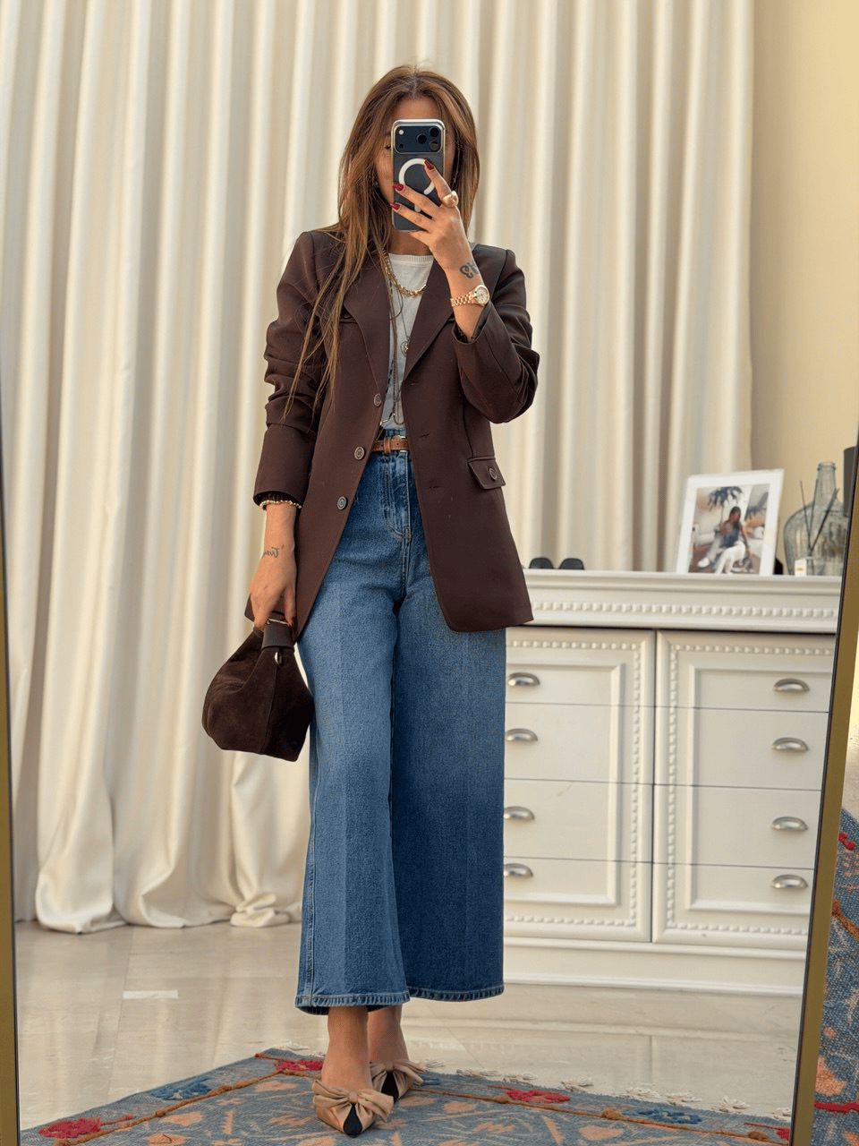 Marka Model Slim Ceket Kahve
