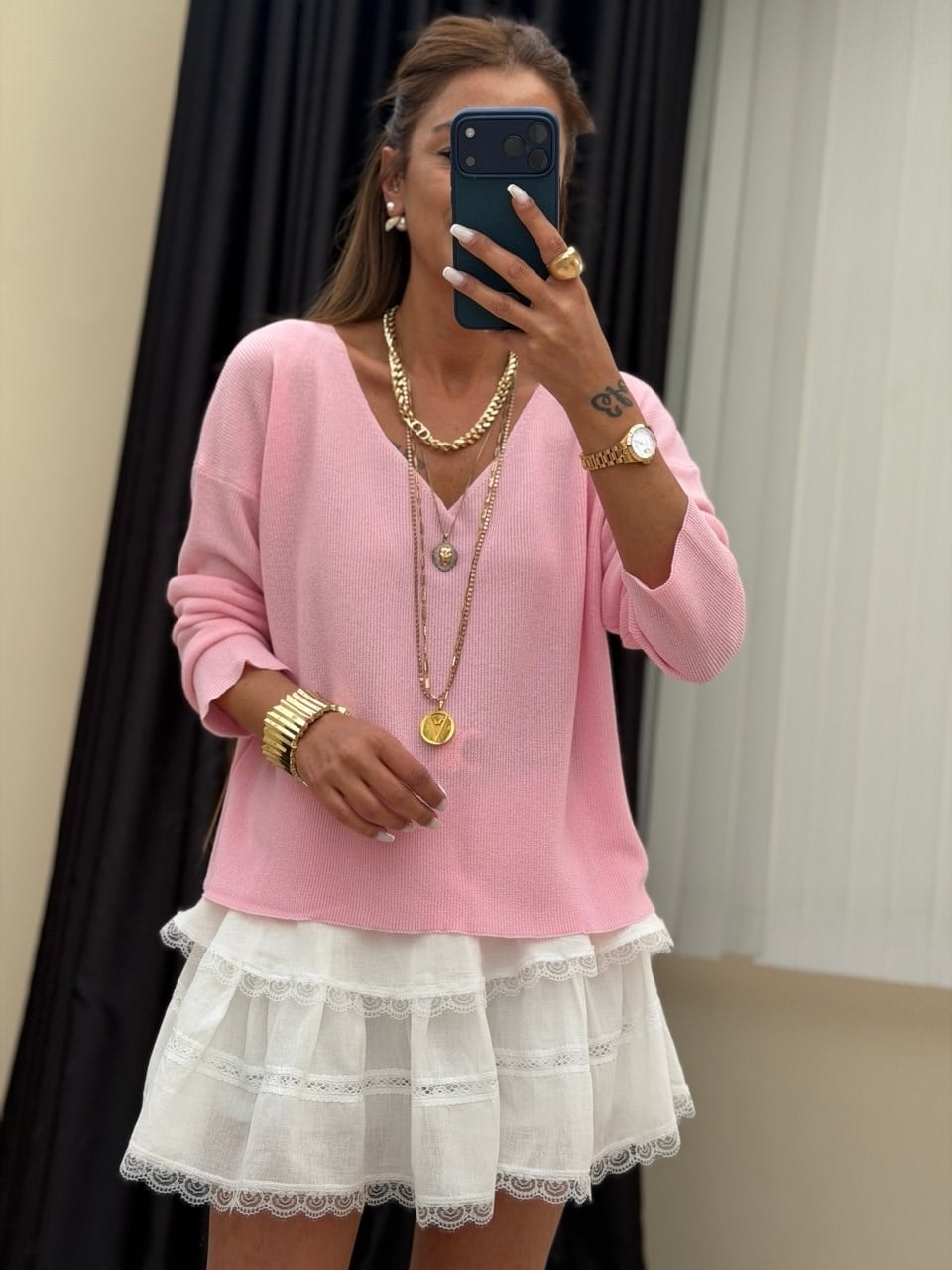 Merserize Triko Pembe