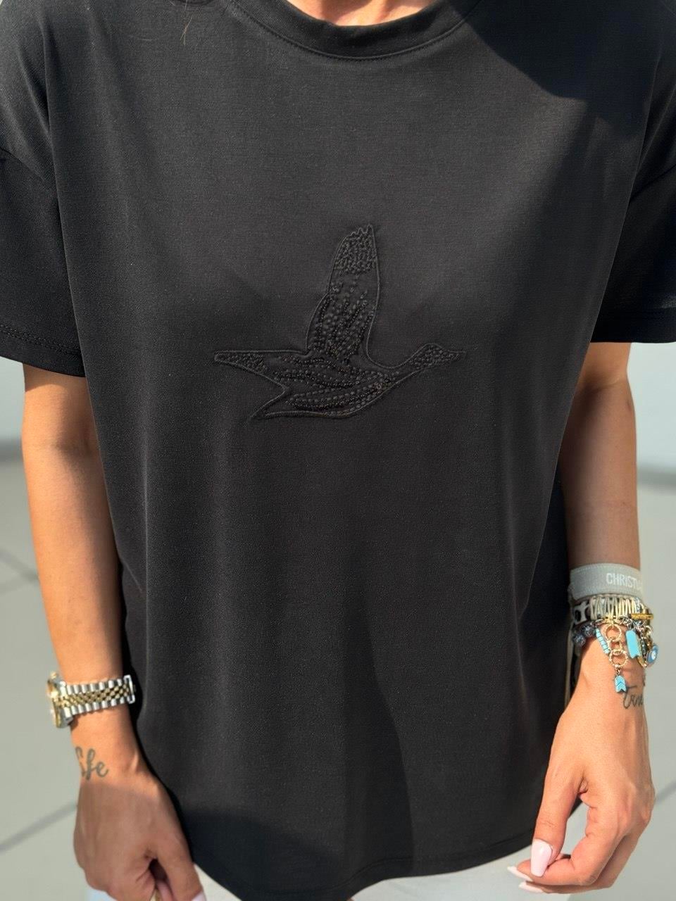 Orijinal Marka Modal Tshirt Siyah