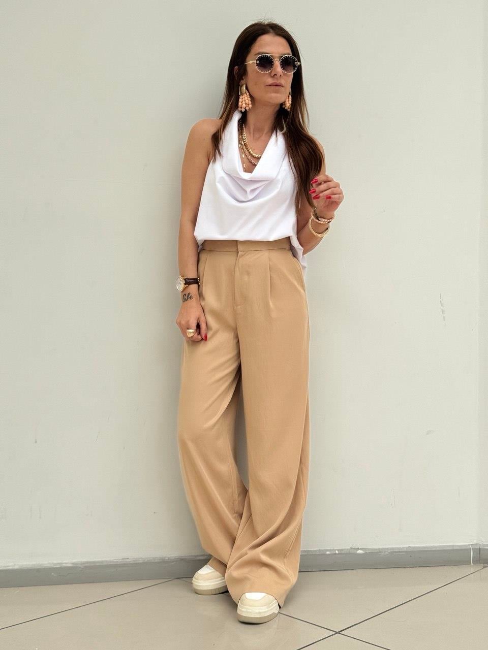 Orjinal Marka Palazzo  Camel