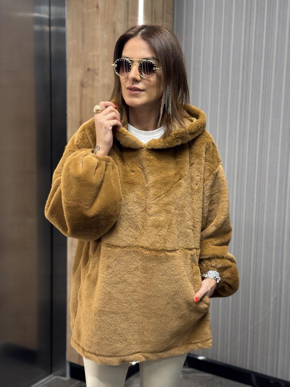 Peluş Sweat Kahve