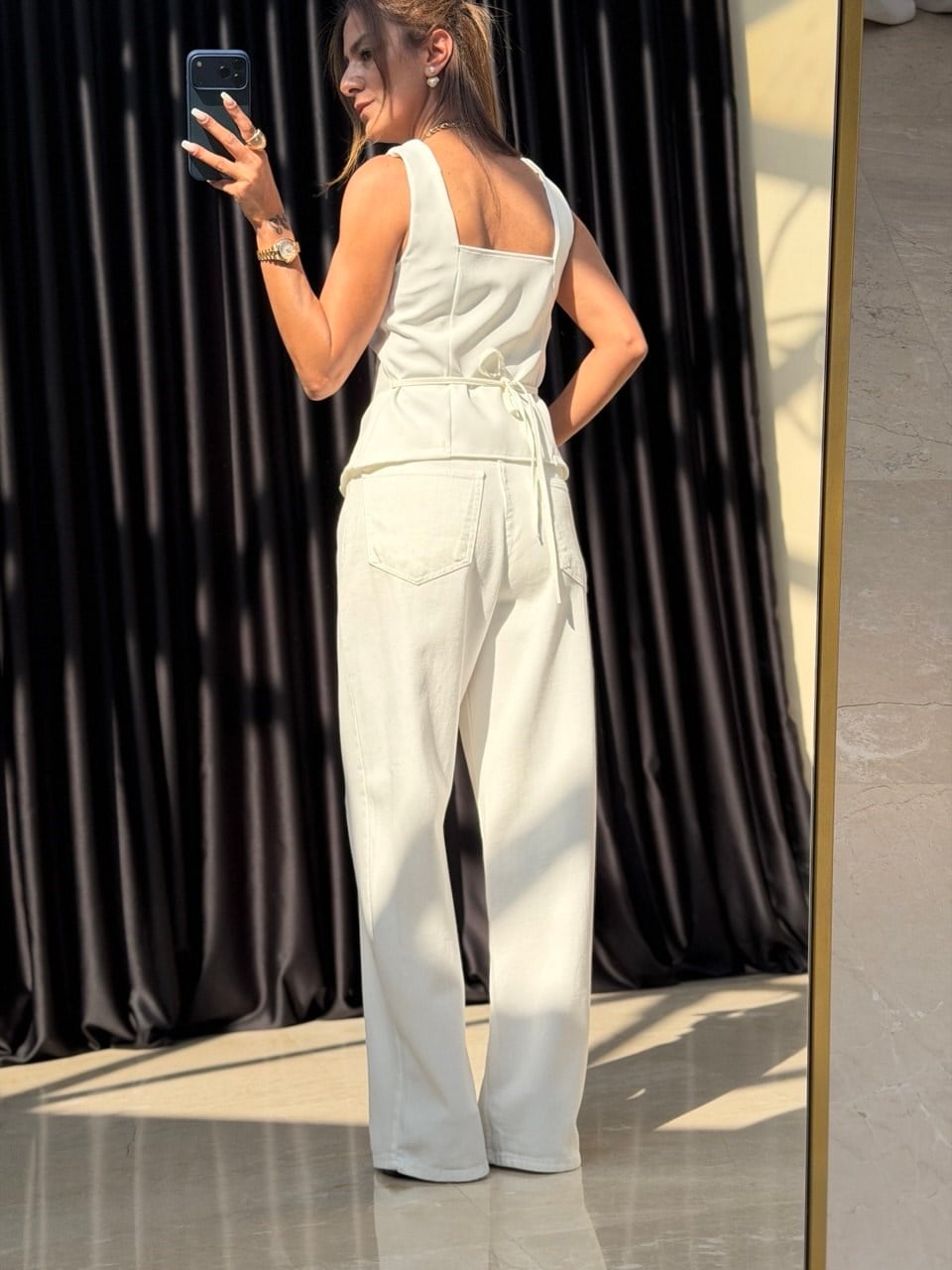 Tencel Jean Beyaz