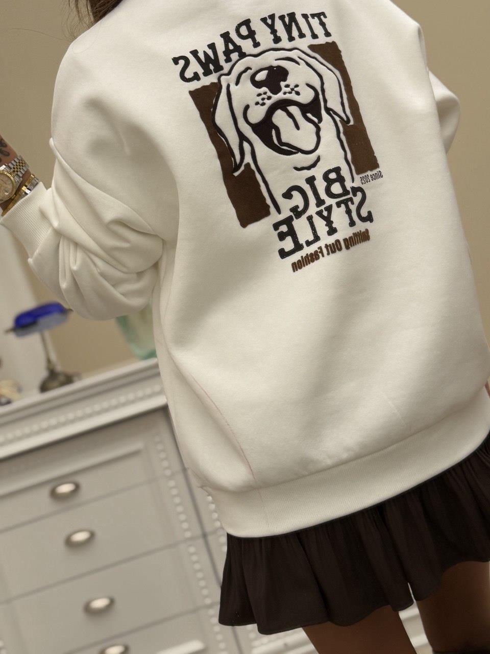 Tıny Paws Sweat Ekru