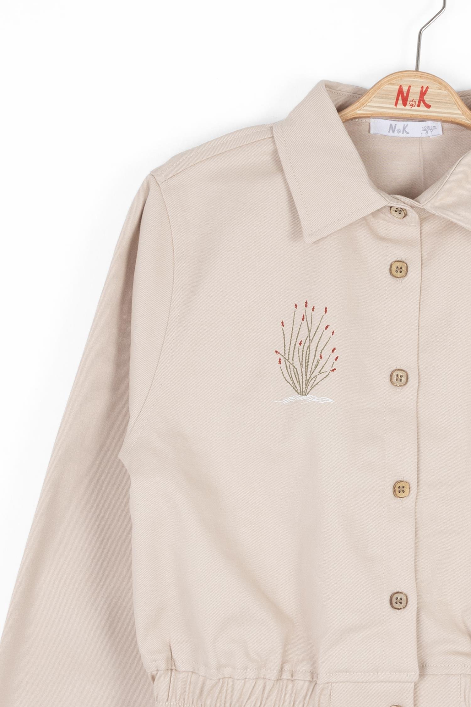 37324 ELOPE GÖMLEK 8/14 KIZ NK BEJ