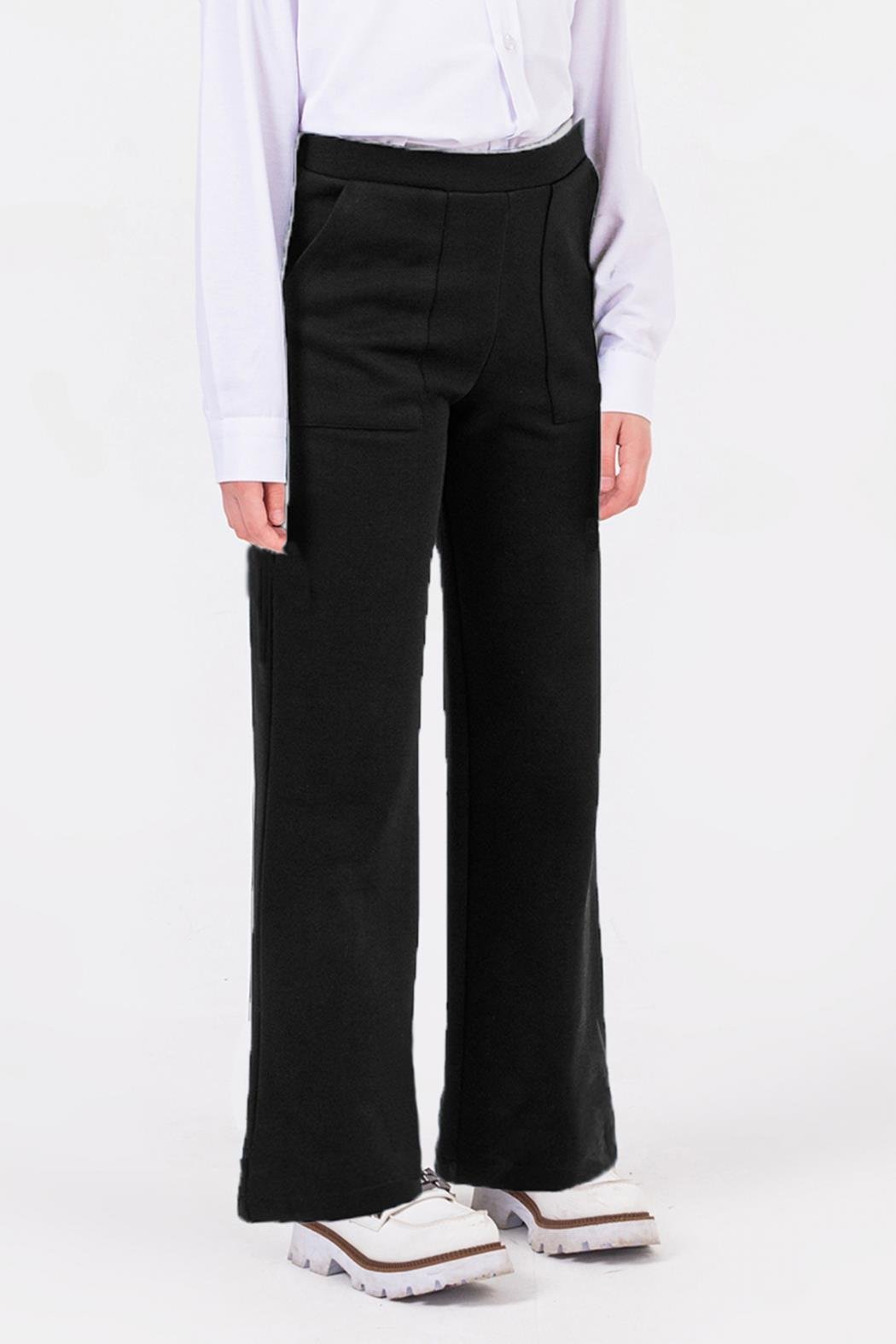 5867 DOKUMA PANTOLON 11/15 KIZ DMB SİYAH