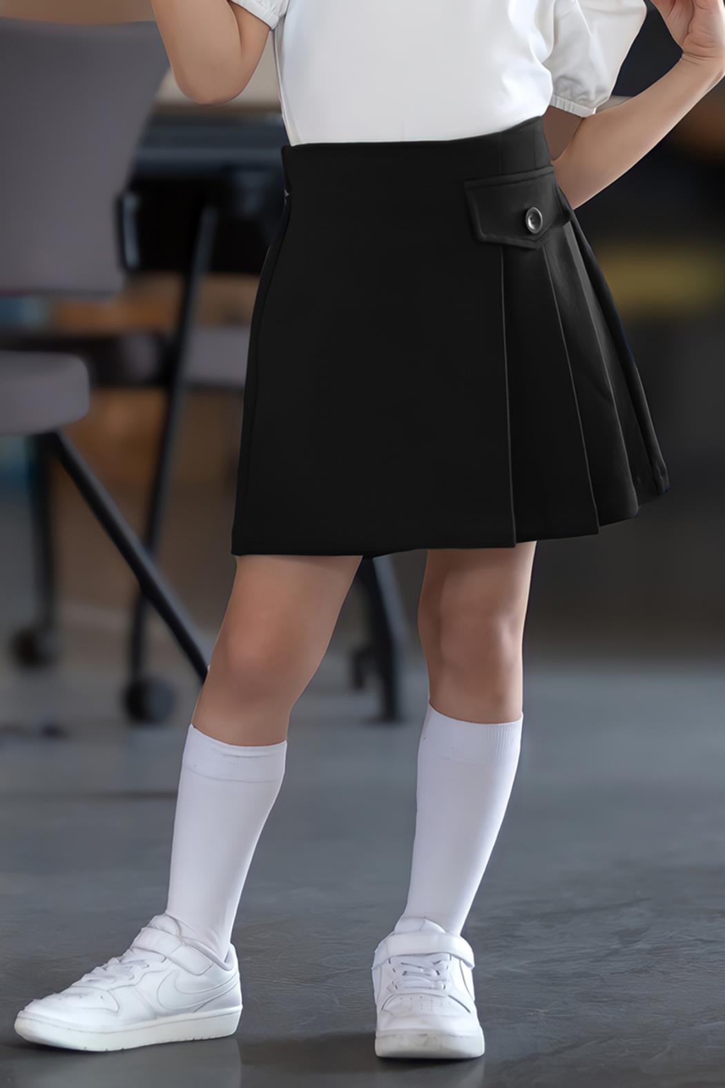 5936 ŞORT ETEK 7/11 KIZ DMB SİYAH