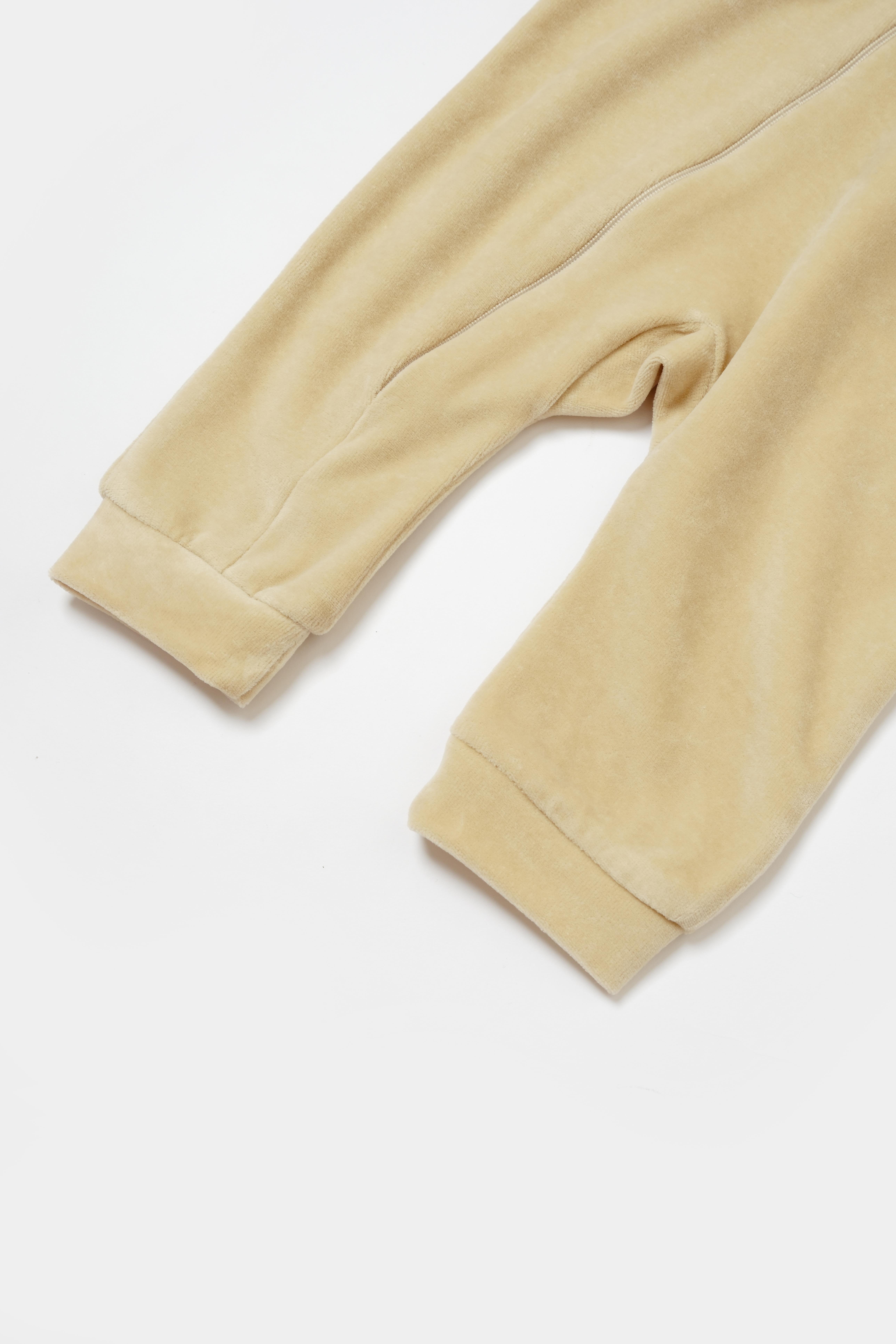 BabyCosy  Bebek Ayaksız Fermuarlı Tulum  3-24 Ay Bej