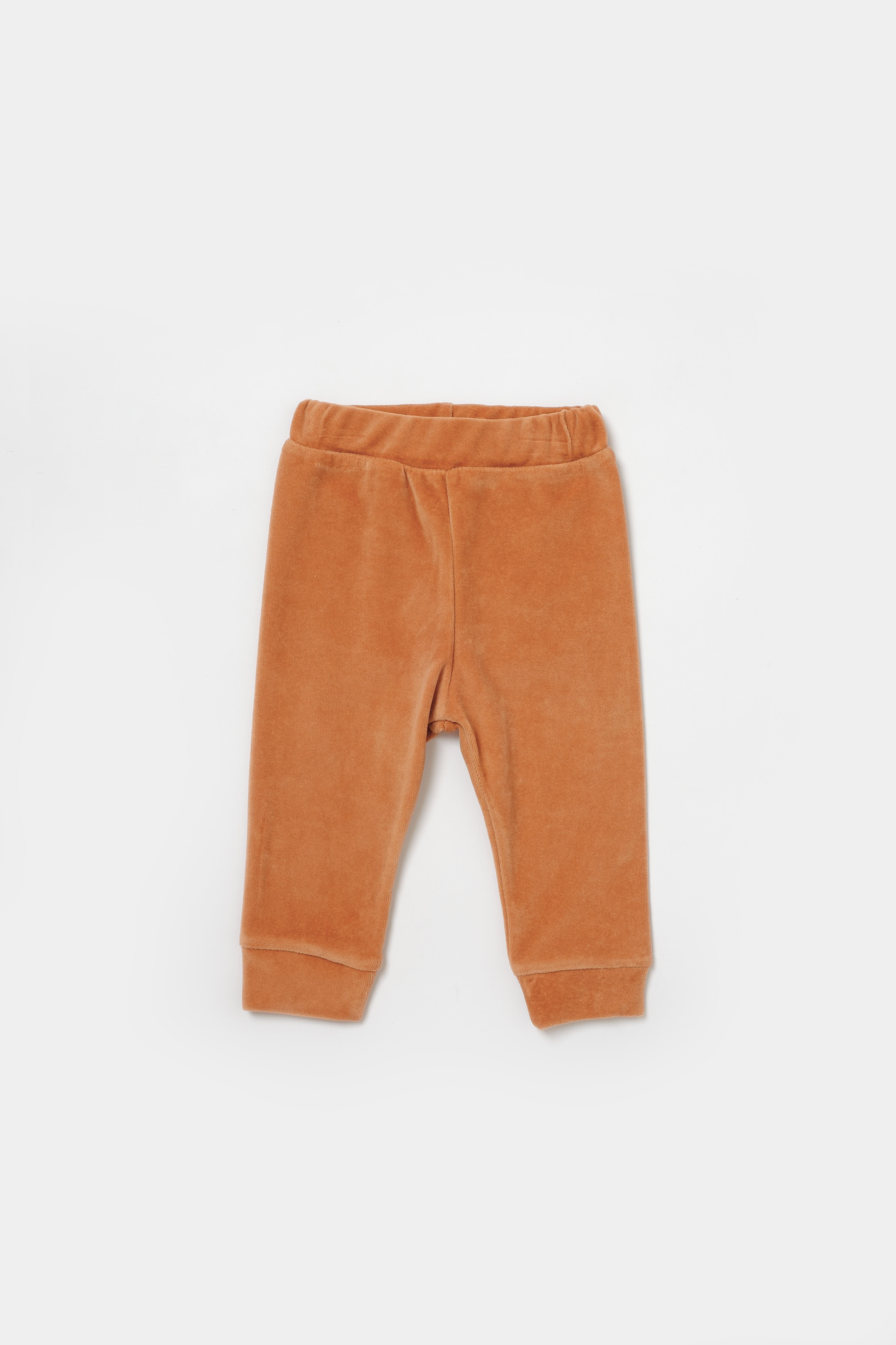 BabyCosy Bebek Kadife Takım  3-24 Ay Kiremit