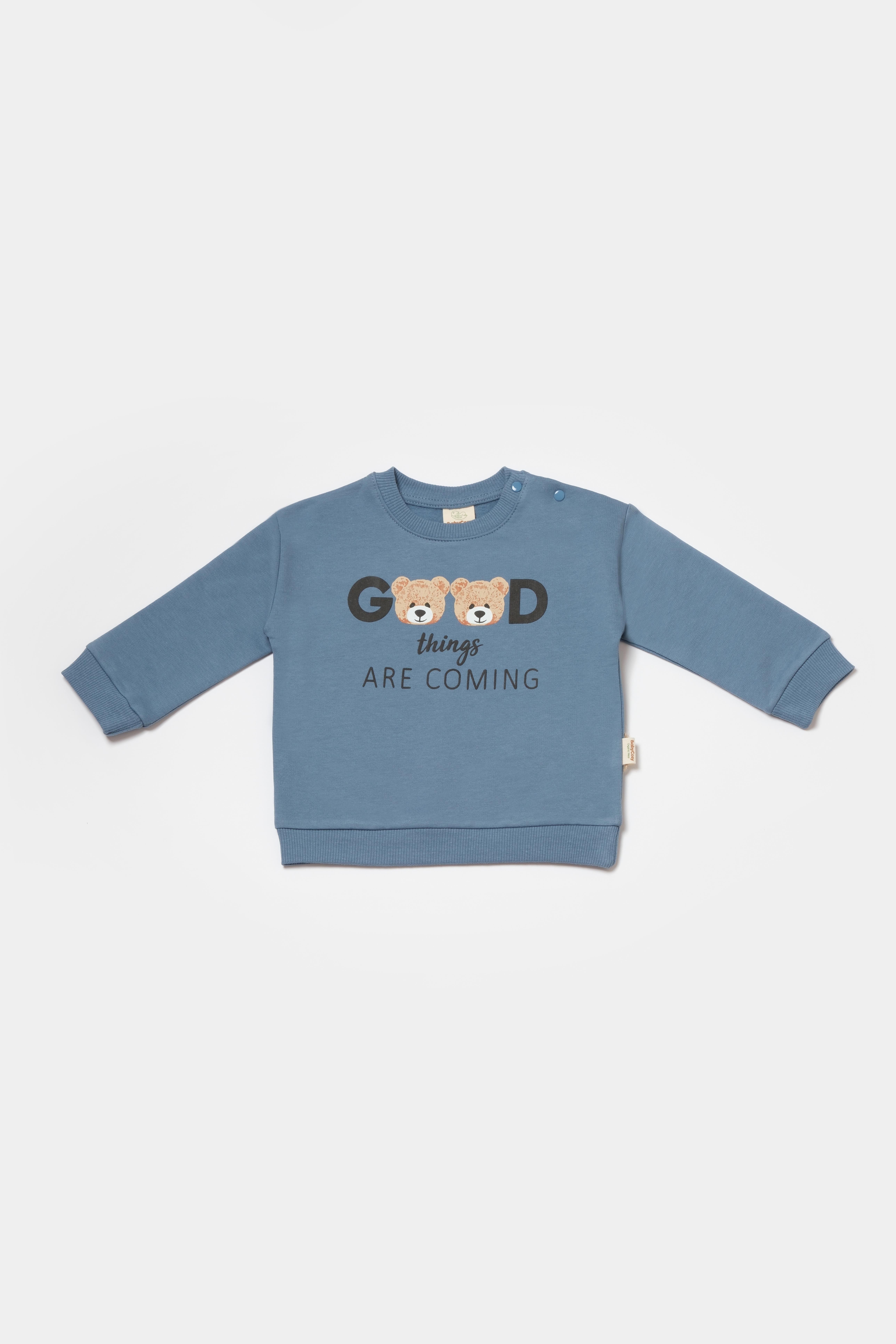 BabyCosy Erke Bebek Ayıcık BaskılıTakım  3-24 Ay Mavi