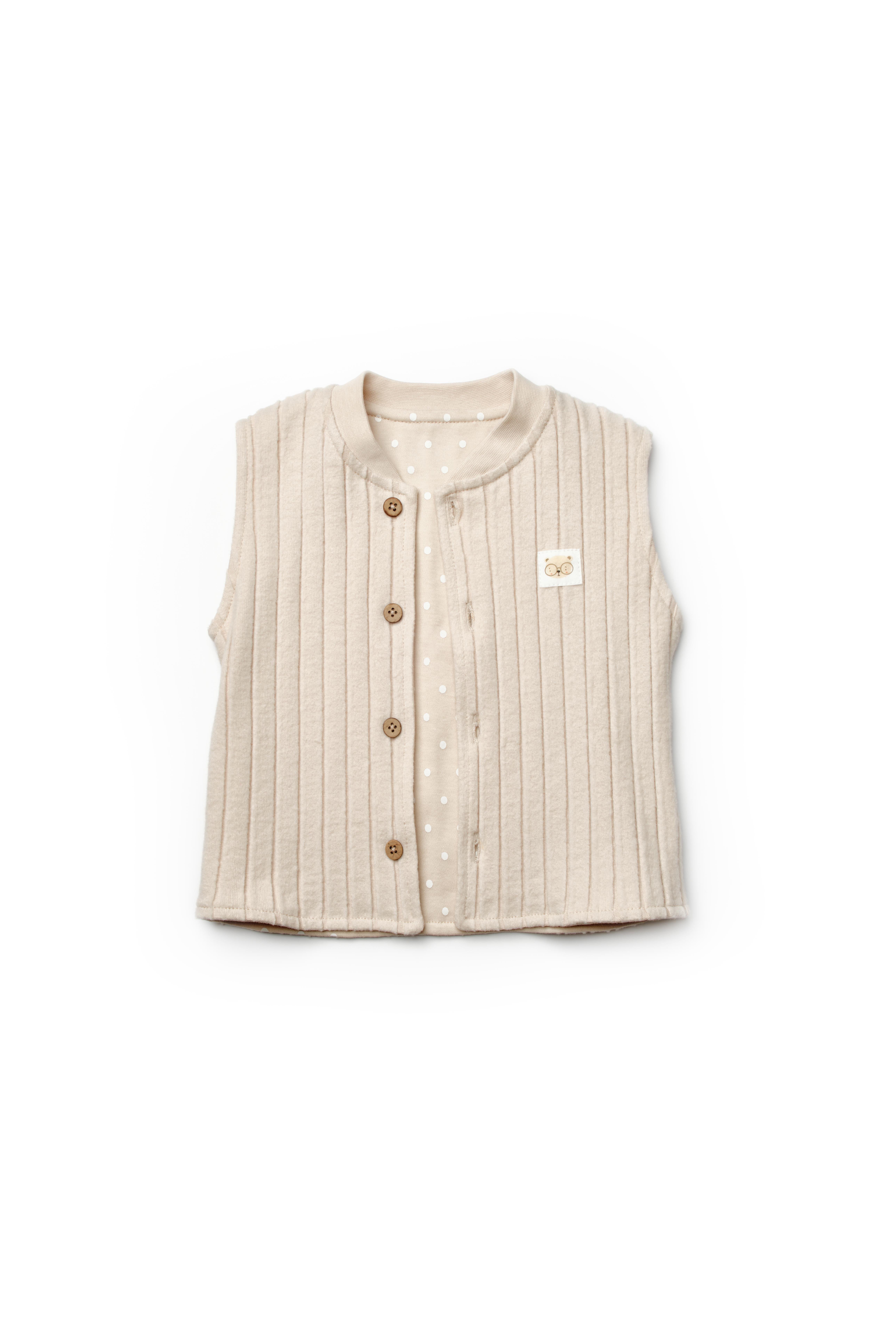 BabyCosy Erkek Bebek 3'Lü Yelekli Takım 3-24 Ay TAŞ