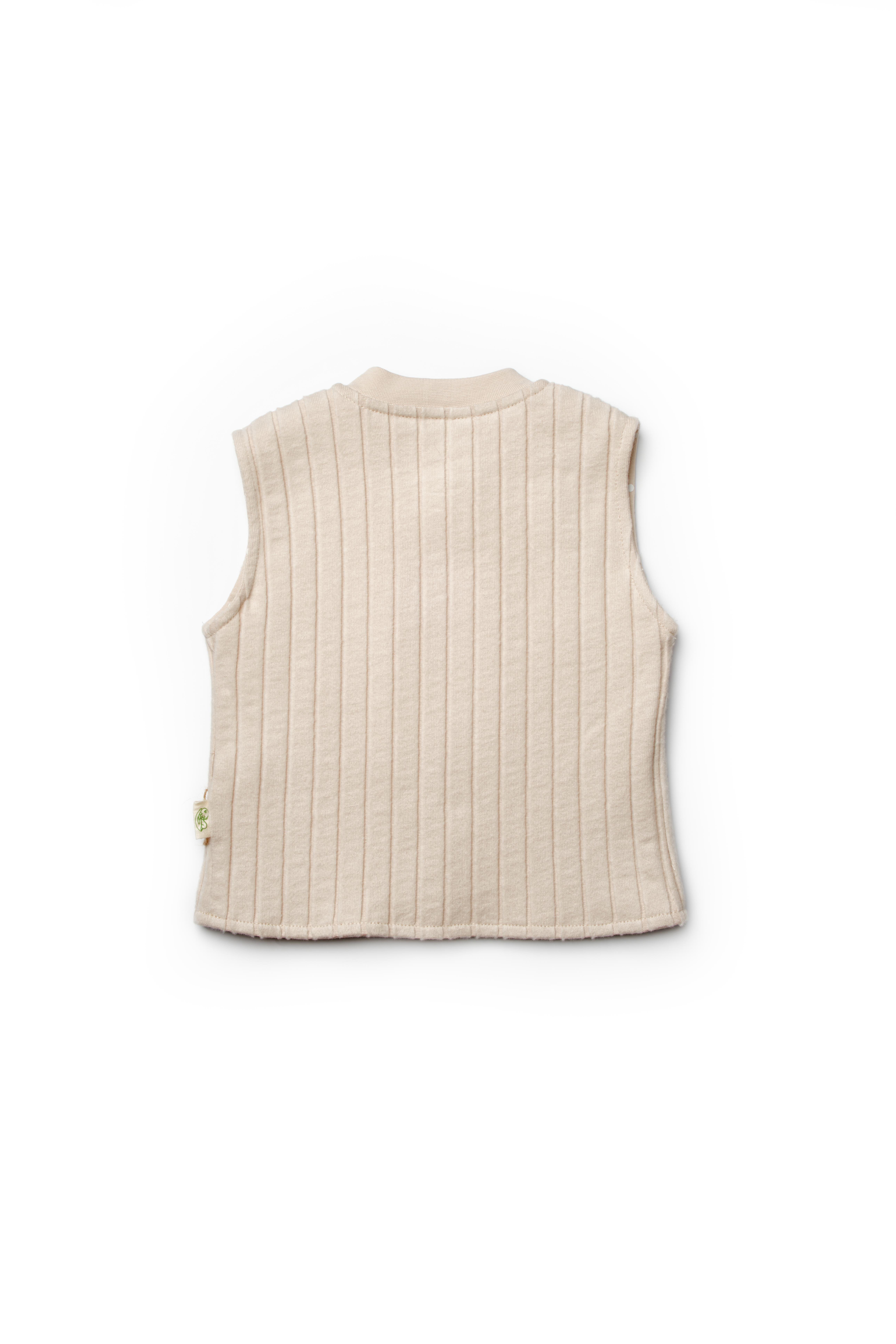 BabyCosy Erkek Bebek 3'Lü Yelekli Takım 3-24 Ay TAŞ