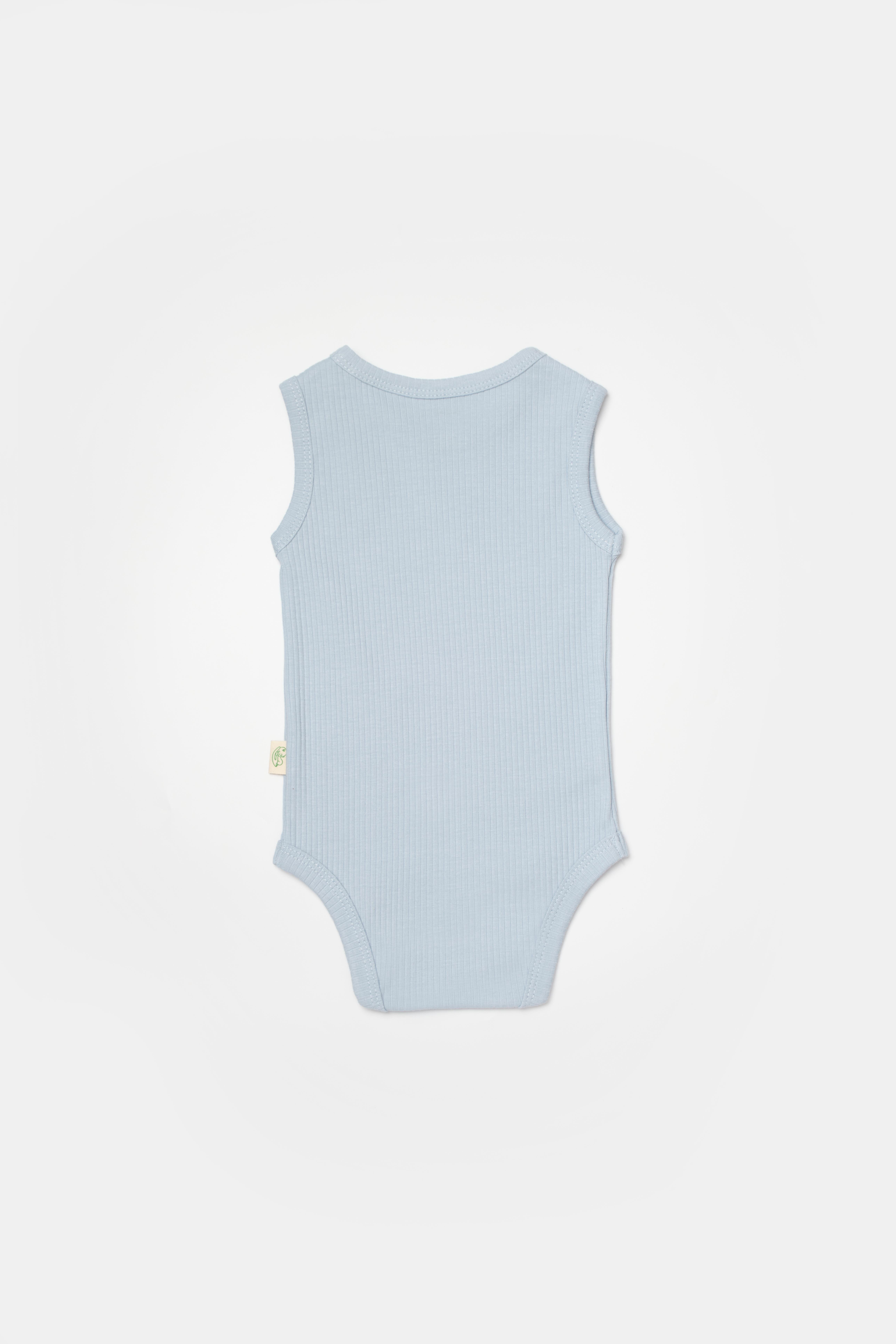 BabyCosy Erkek Bebek Çıtçıtlı 2'Li Atlet Badi 3-24 Ay Mavi