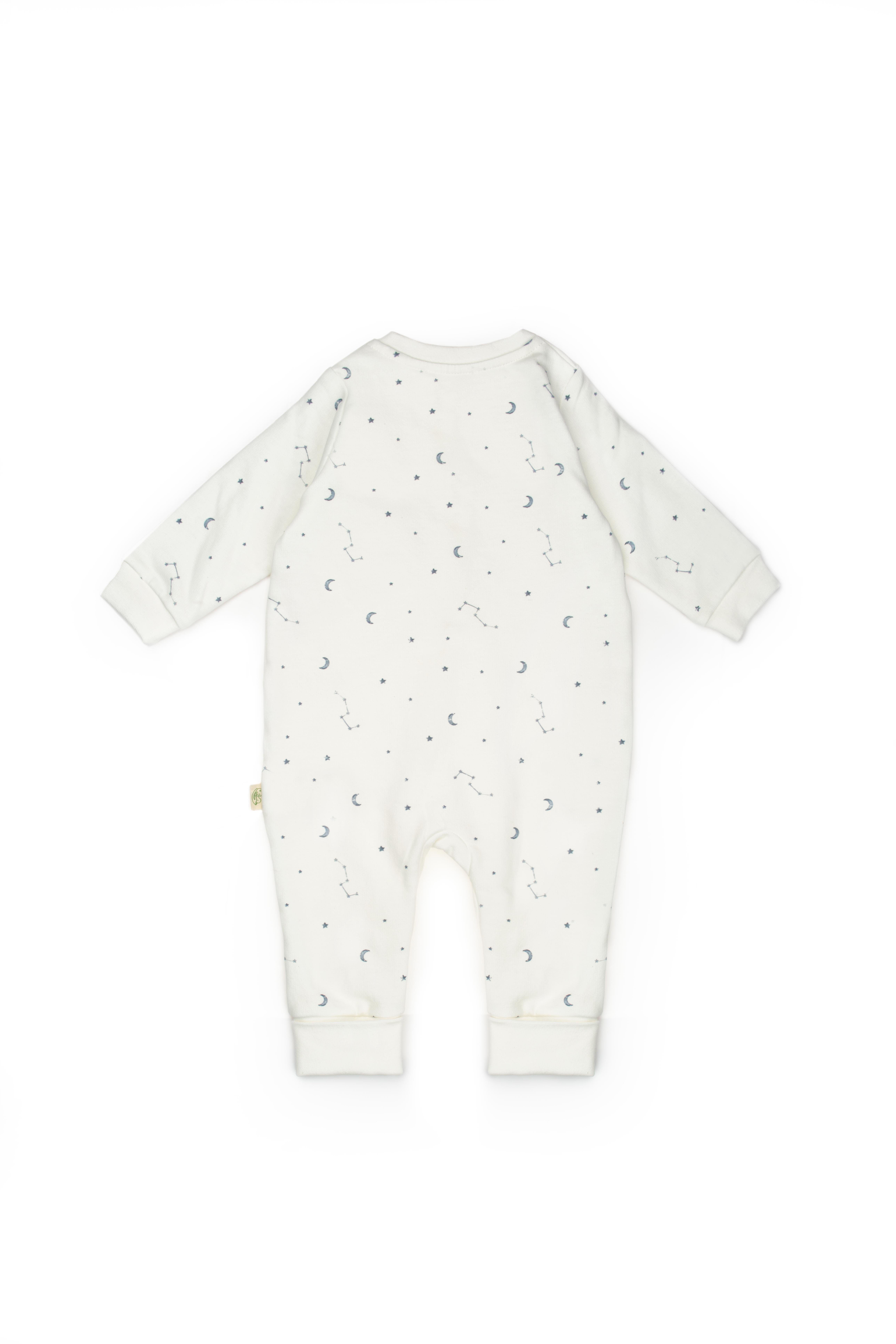 BabyCosy Erkek Bebek Fermuarlı Ayaksız Tulum  3-24 Ay Ekru