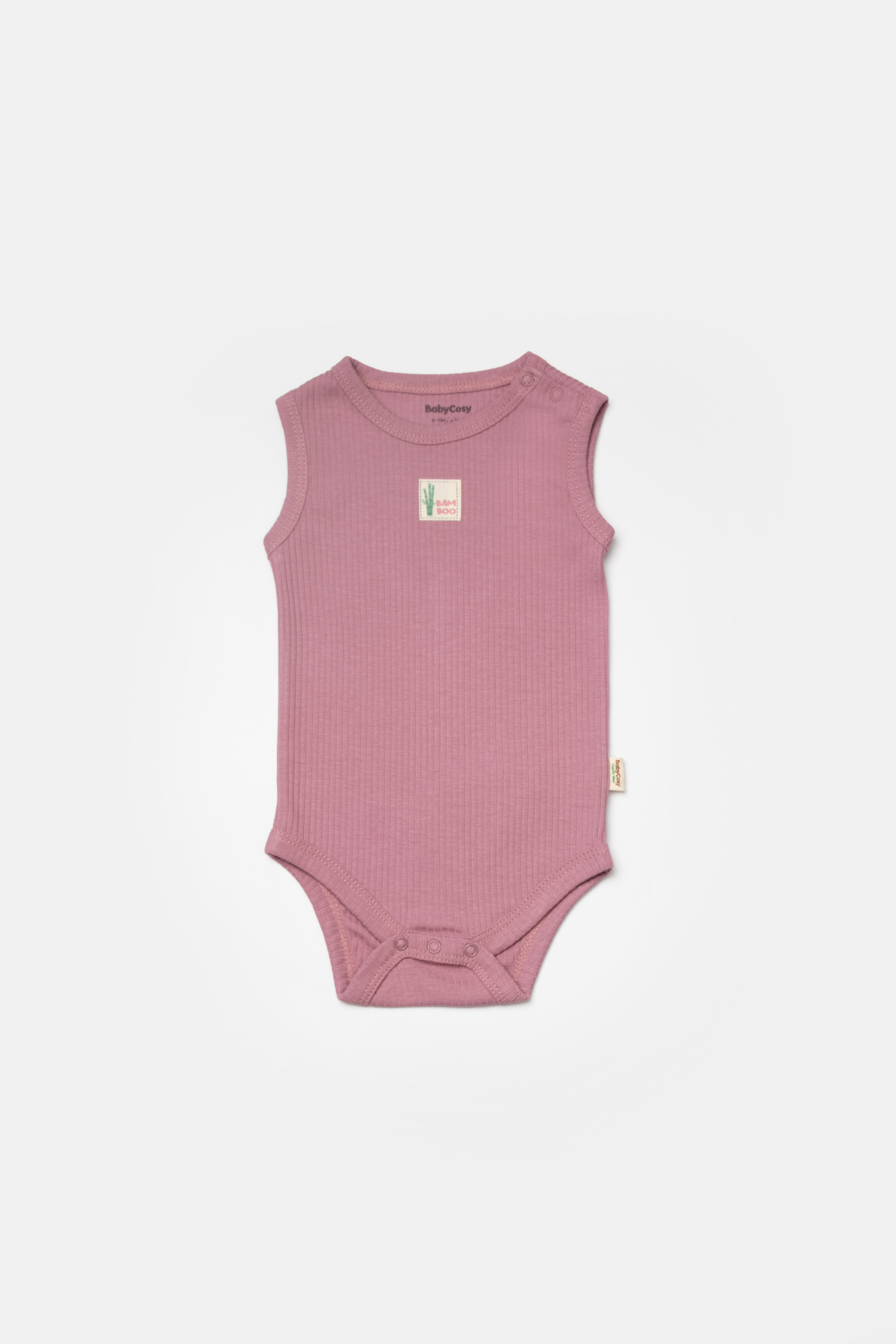 BabyCosy Kız Bebek Çıtçıtlı 2'Li Atlet Badi 3-24 Ay Pembe