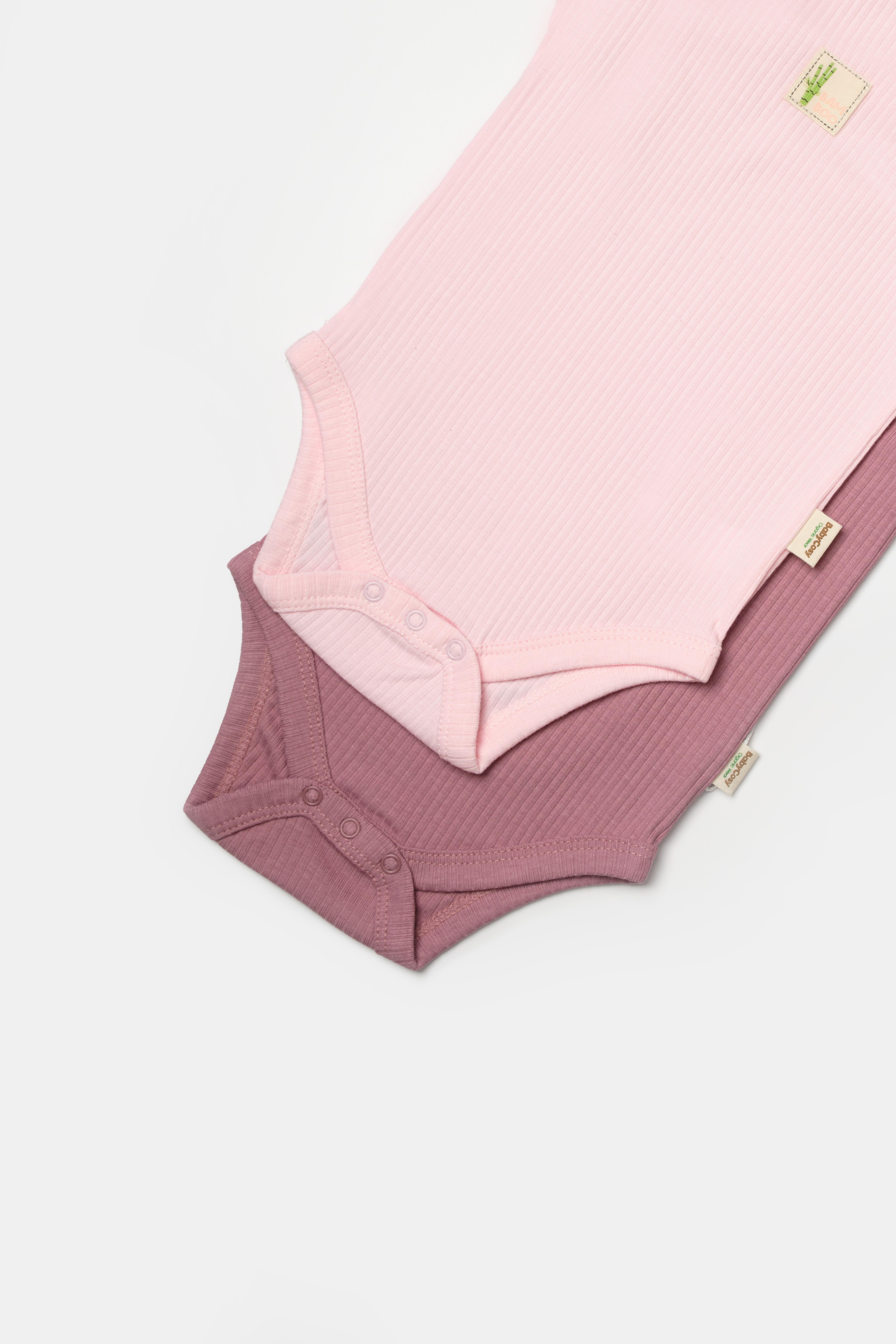 BabyCosy Kız Bebek Çıtçıtlı 2'Li Atlet Badi 3-24 Ay Pembe