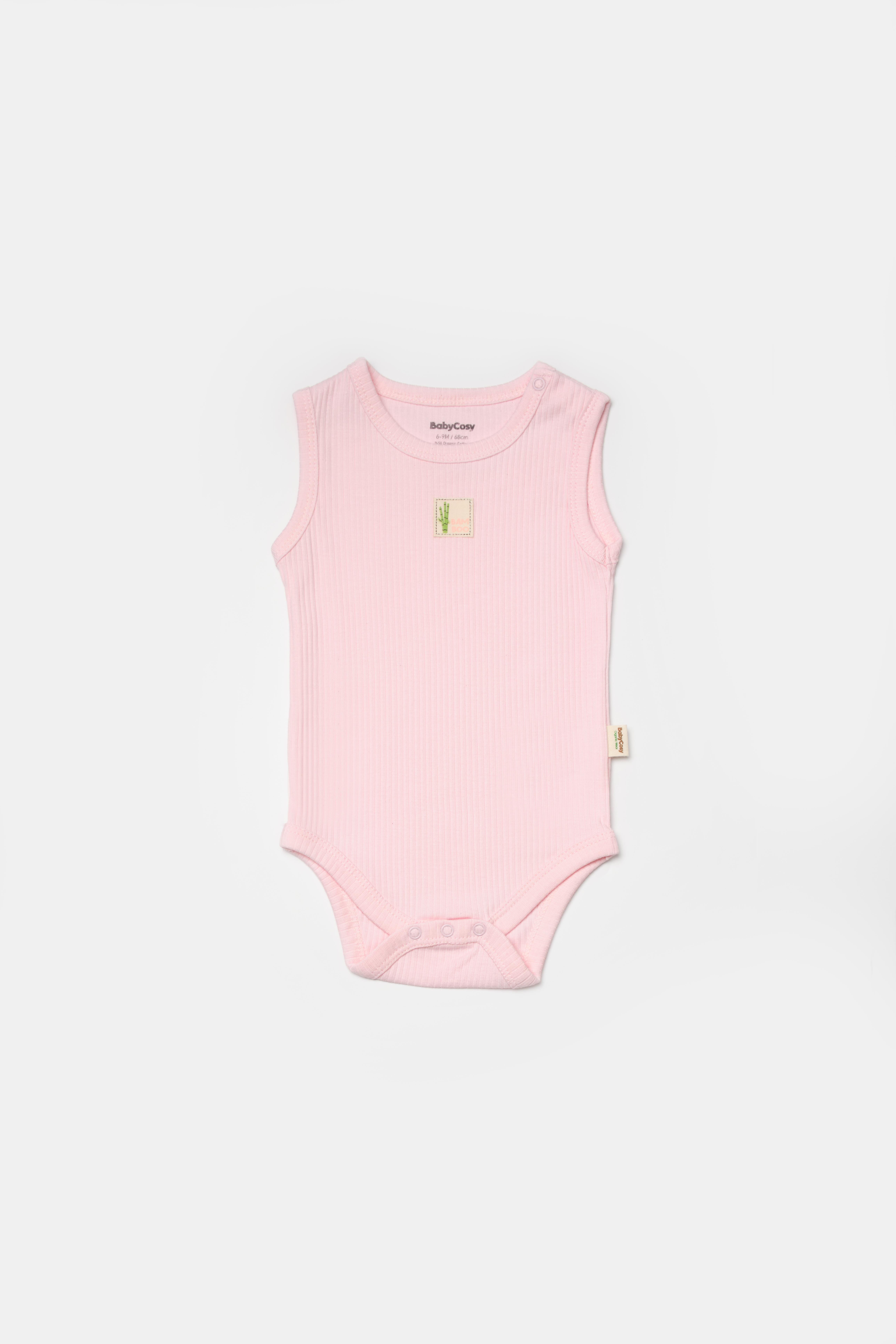 BabyCosy Kız Bebek Çıtçıtlı 2'Li Atlet Badi 3-24 Ay Pembe