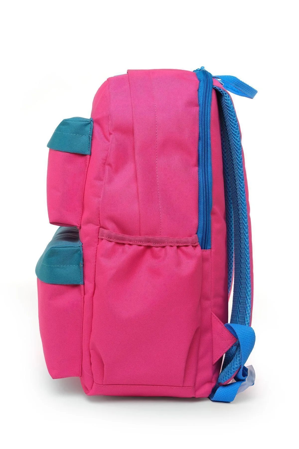 Benetton 1965 Çift Ön Cepli Kız Çocuk Sırt Çantası Fuşya