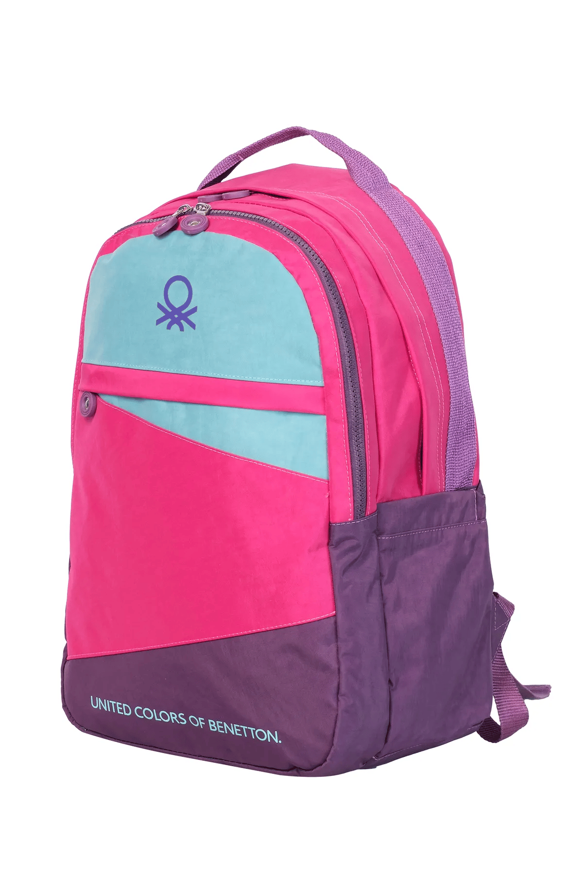 Benetton Color Blocking Kız Çocuk Sırt Çantası Mor