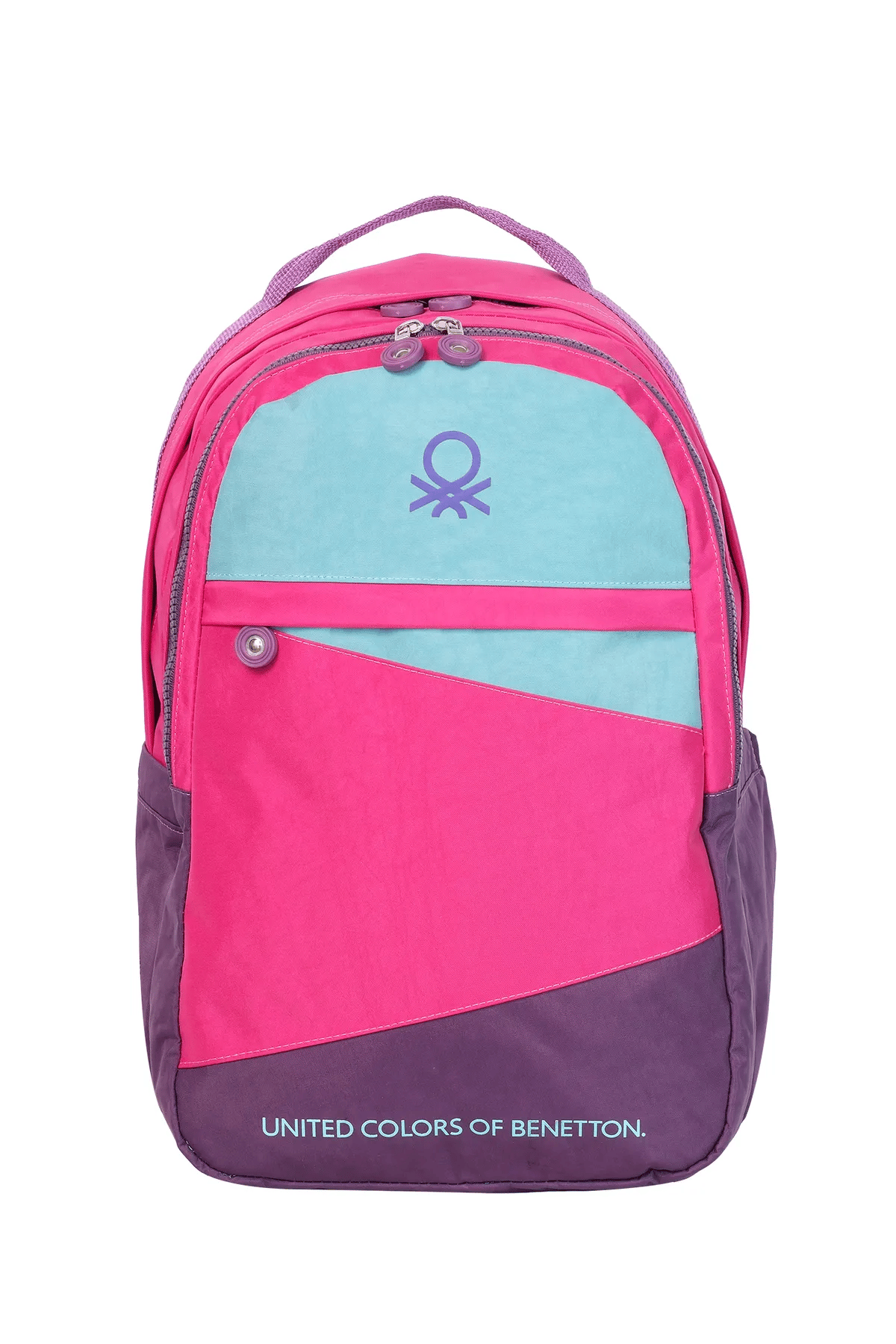 Benetton Color Blocking Kız Çocuk Sırt Çantası Mor