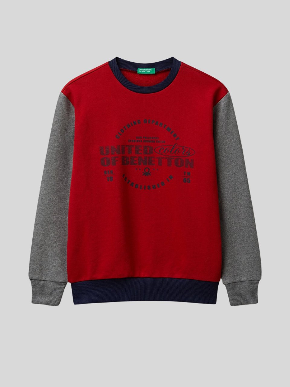 Benetton Erkek Çocuk Baskılı Sweatshirt 6-14 Yaş Kırmızı