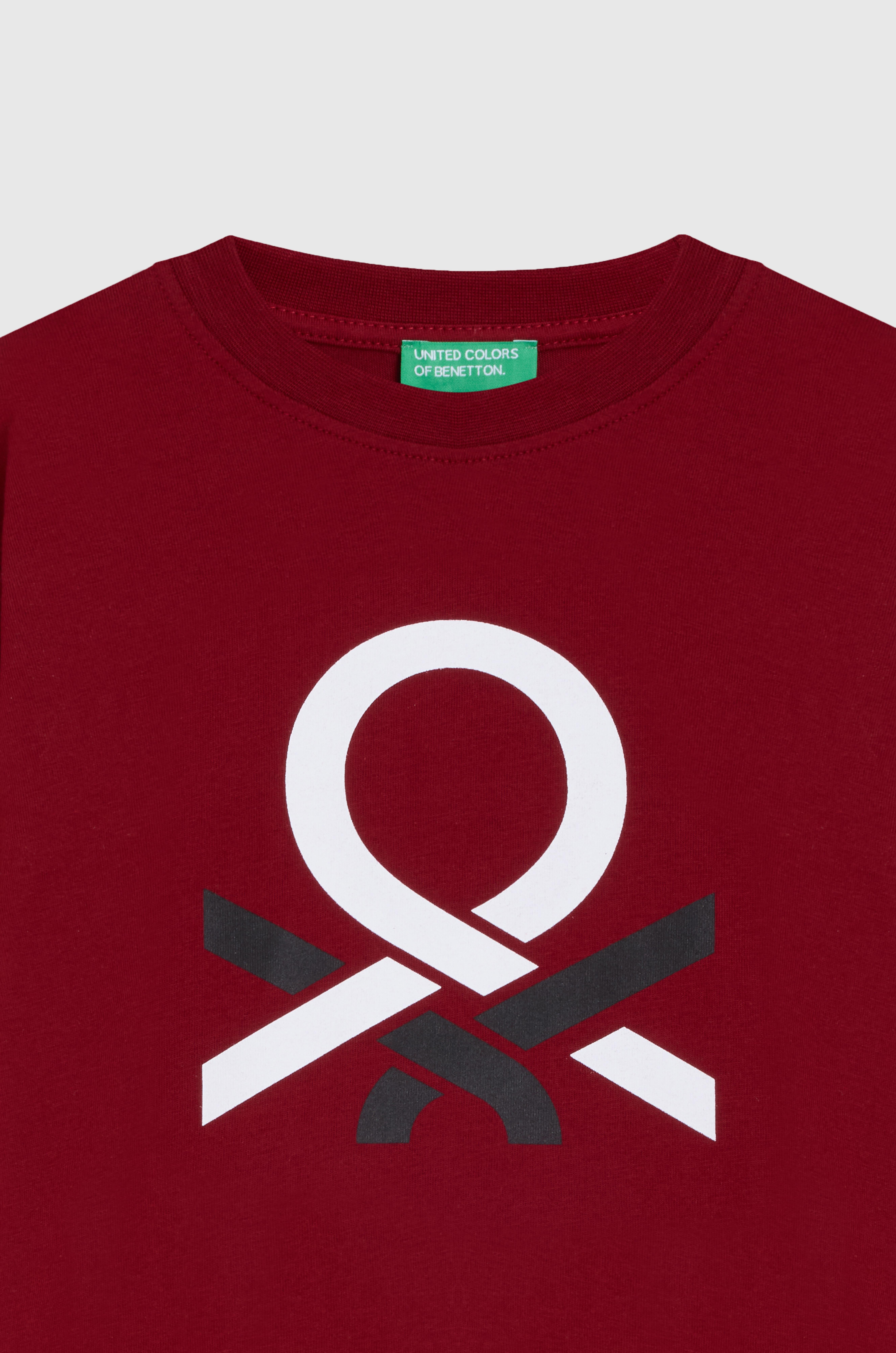 Benetton Erkek Çocuk Baskılı Sweatshirt 6-14 Yaş Bordo