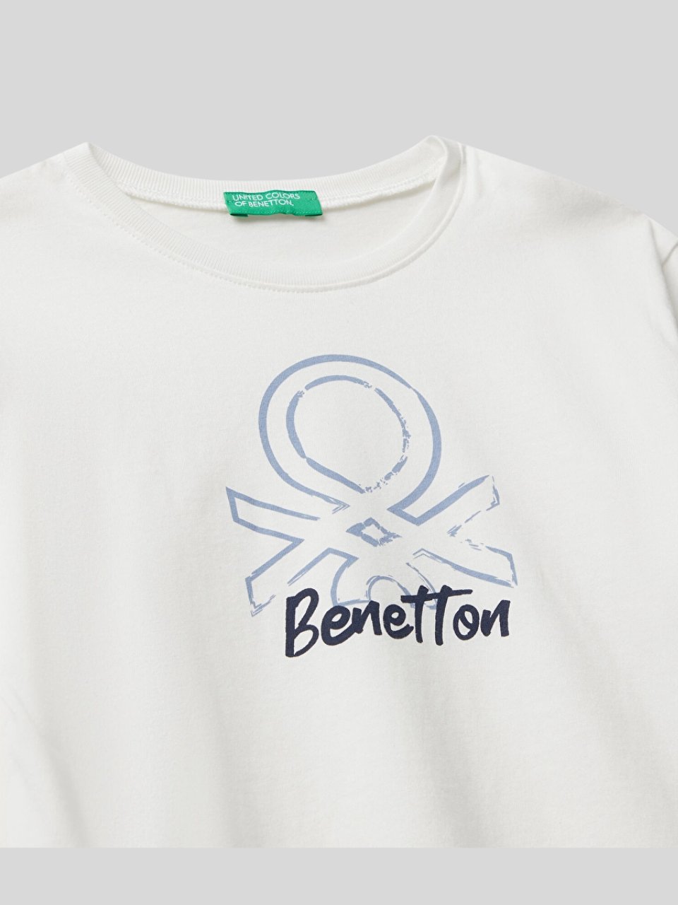 Benetton Erkek Çocuk Baskılı Sweatshirt 1-6 Yaş Ekru