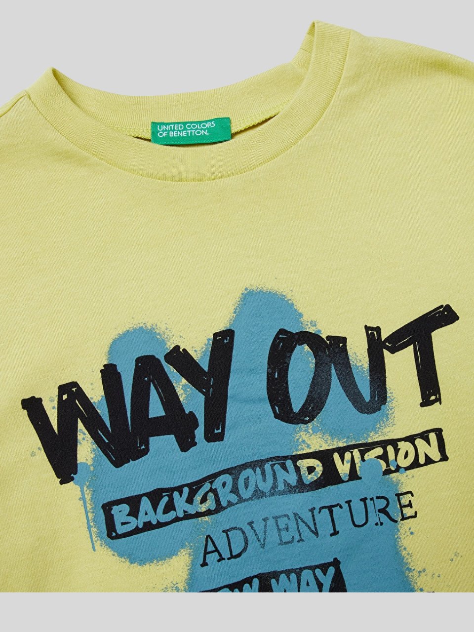 Benetton Erkek Çocuk Baskılı Sweatshirt 6-14 Yaş Sarı