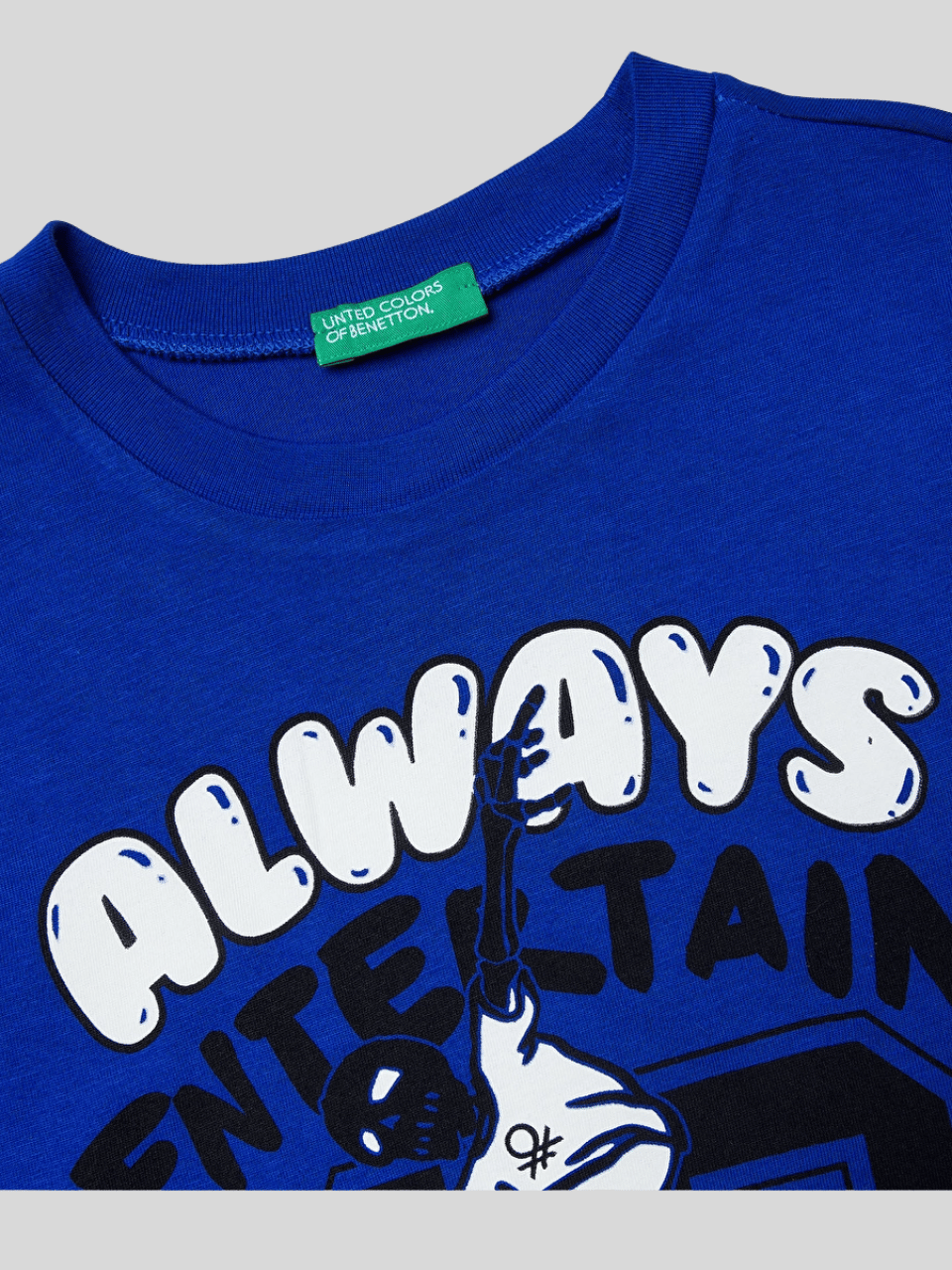 Benetton Erkek Çocuk Baskılı Sweatshirt 6-14 Yaş Mavi