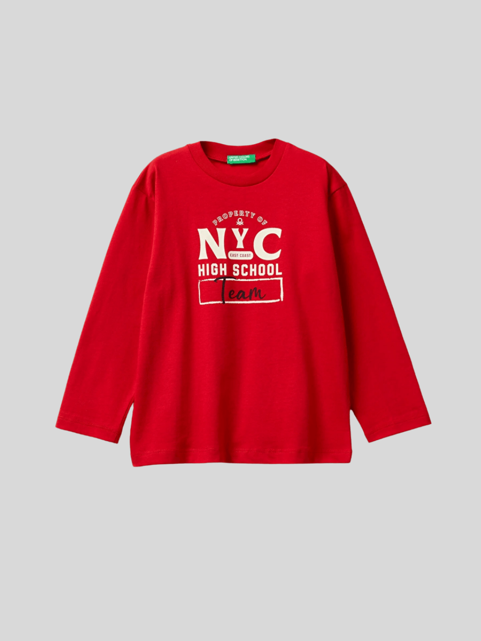 Benetton Erkek Çocuk Baskılı Sweatshirt 1-6 Yaş Kırmızı