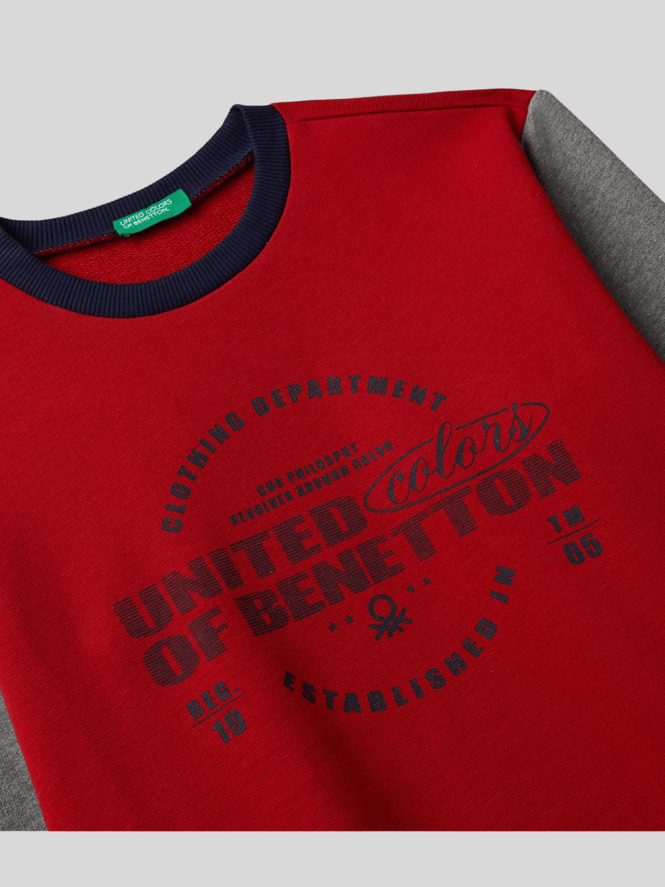 Benetton Erkek Çocuk Baskılı Sweatshirt 6-14 Yaş Kırmızı