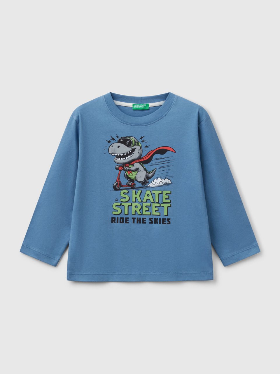 Benetton Erkek Çocuk Baskılı Sweatshirt 1-6 Yaş Mavi