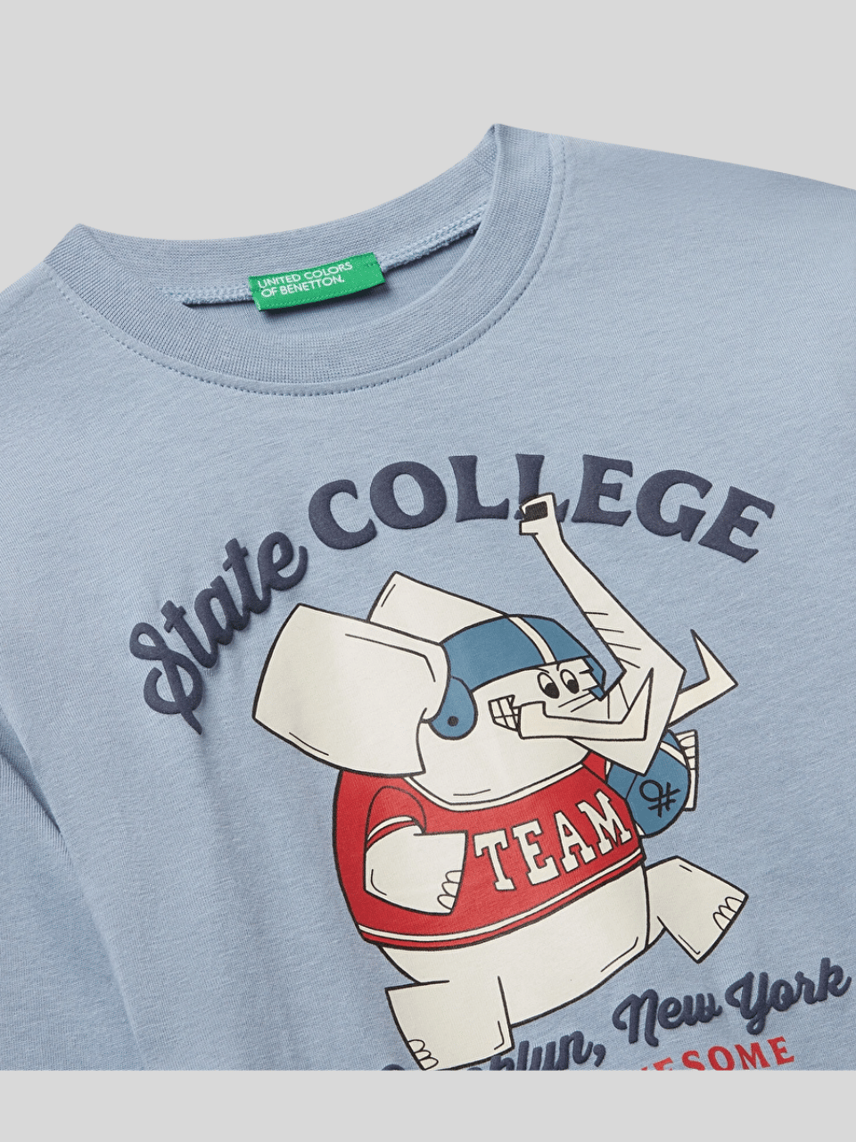 Benetton Erkek Çocuk Baskılı Sweatshirt 1-6 Yaş Mavi