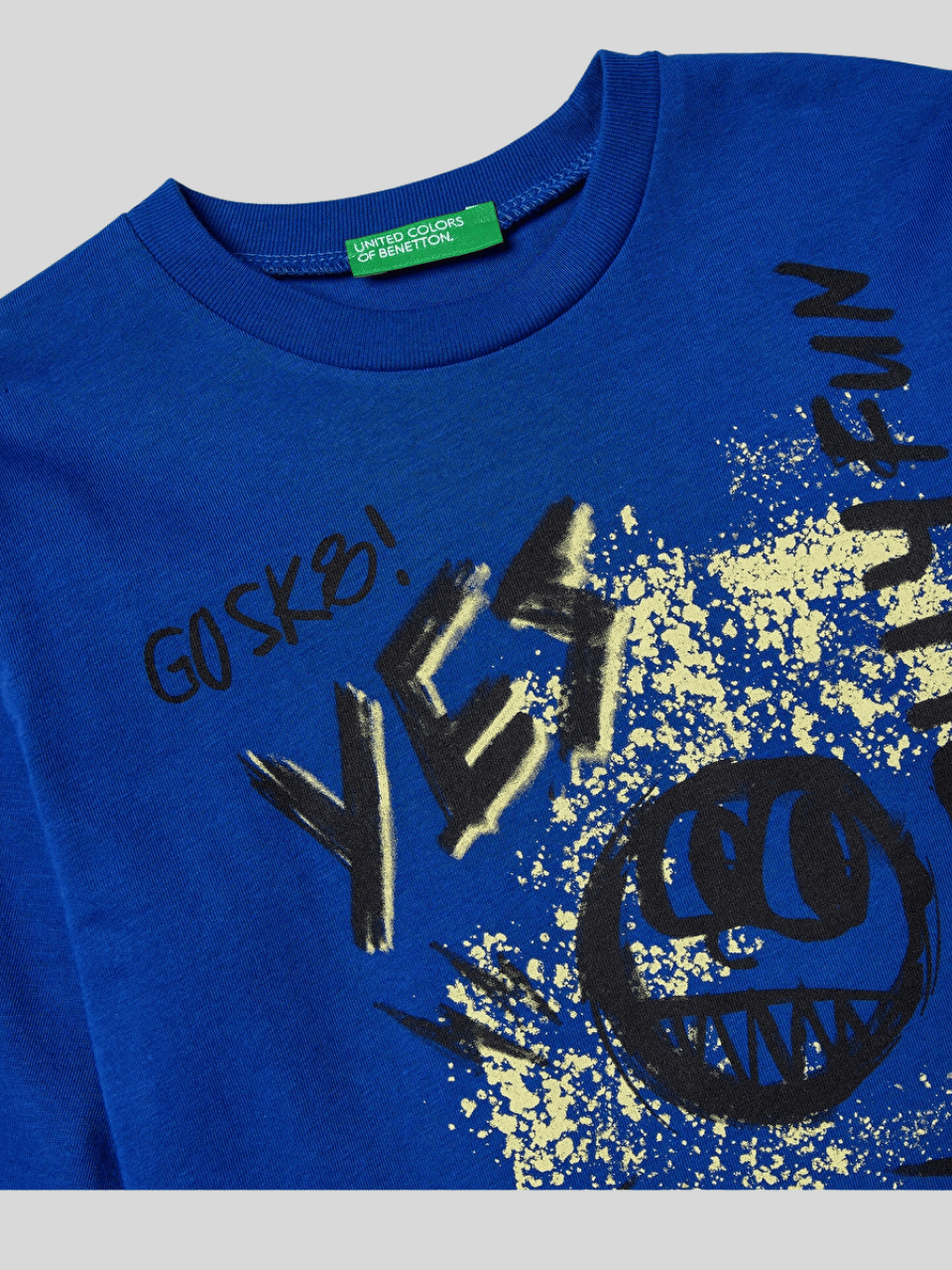 Benetton Erkek Çocuk Baskılı Sweatshirt 1-6 Yaş Mavi