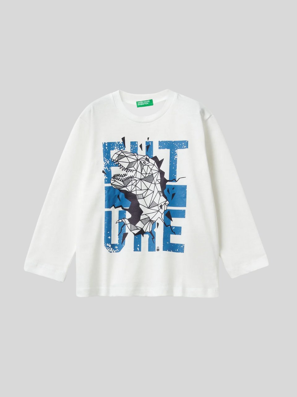 Benetton Erkek Çocuk Baskılı Sweatshirt 1-6 Yaş Beyaz