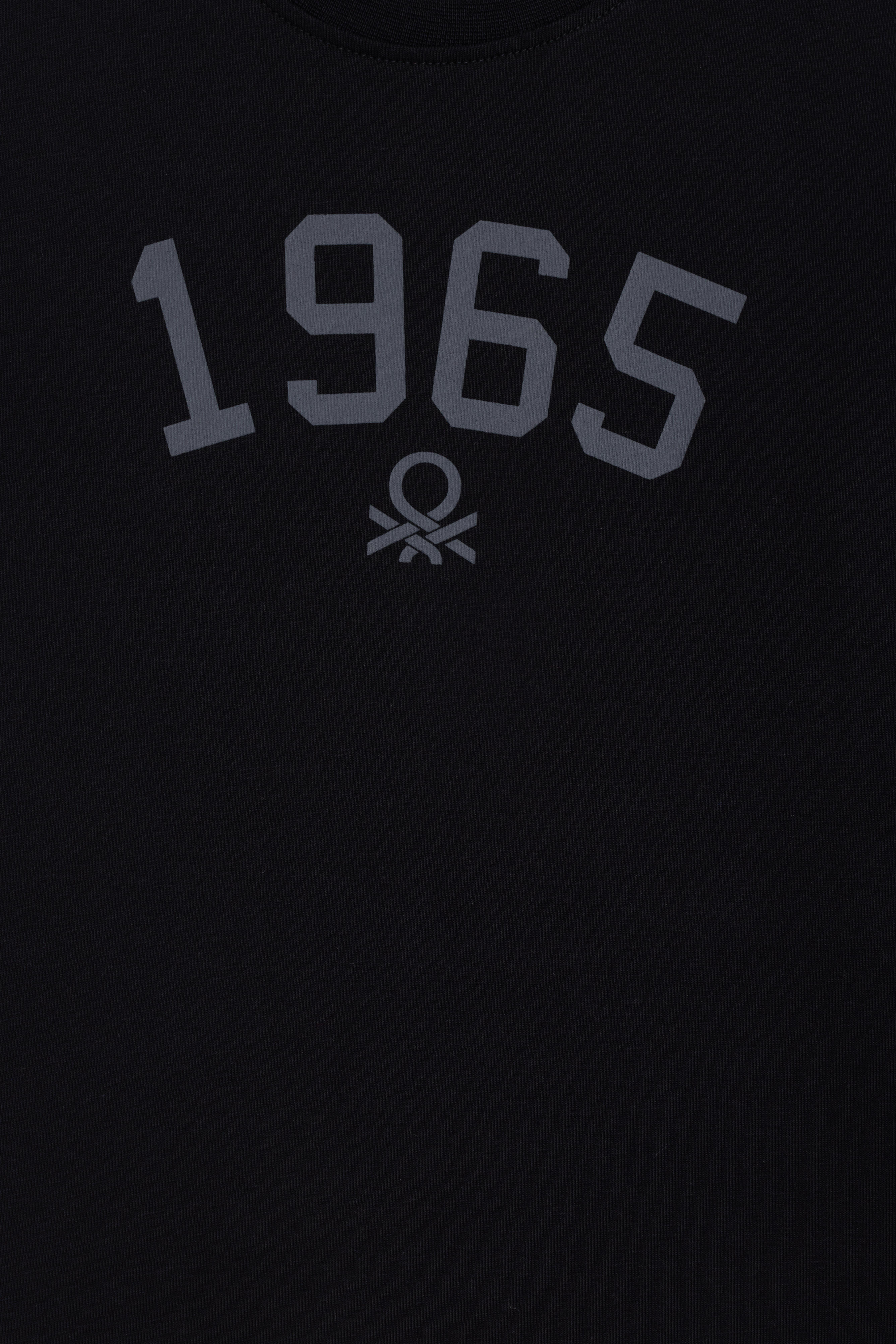 Benetton Erkek Çocuk Baskılı Sweatshirt 4-14 Yaş Siyah