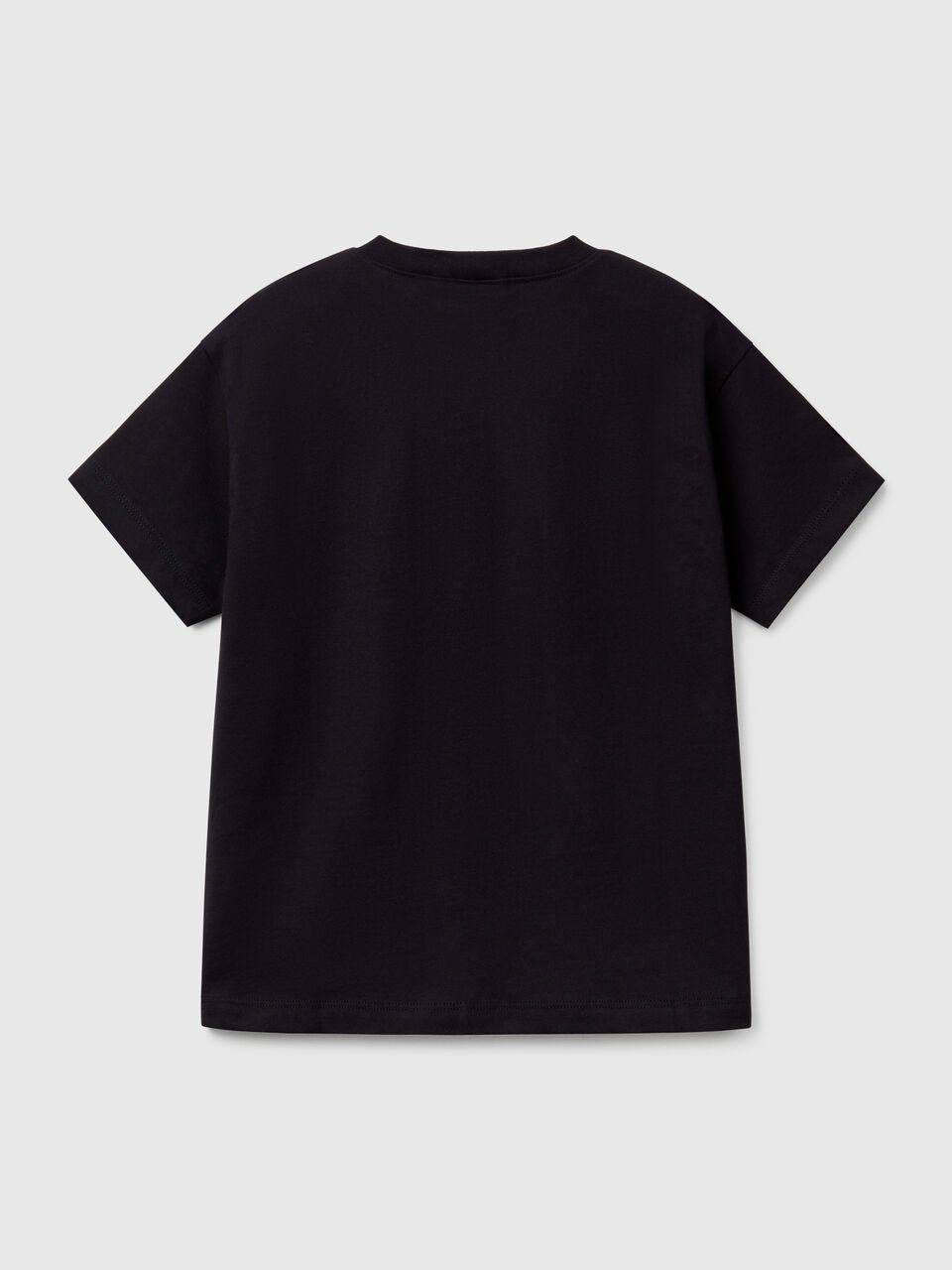 Benetton Erkek Çocuk Baskılı Tshirt 6-14 Yaş Siyah