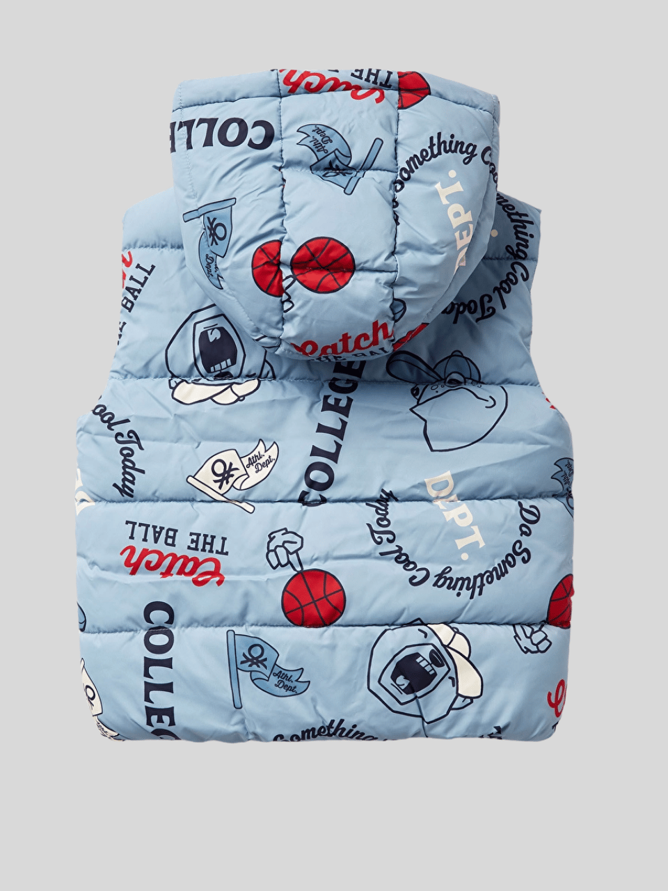 Benetton Erkek Çocuk Baskılı Yelek 1-6 Yaş Mavi